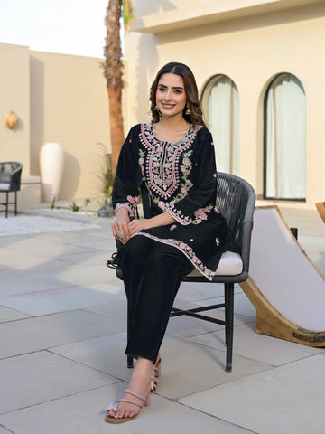 Cotton Embroidered Fancy Co Ord Set