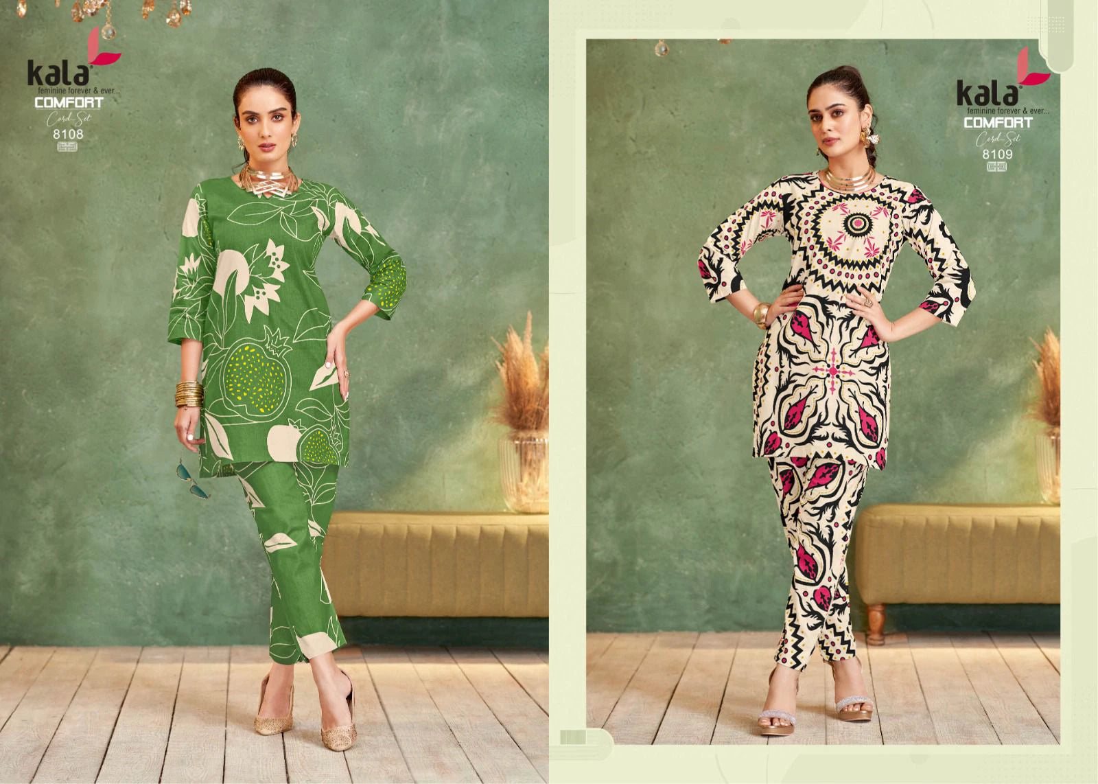 Designer Cotton Printed Indo Western Coord Set