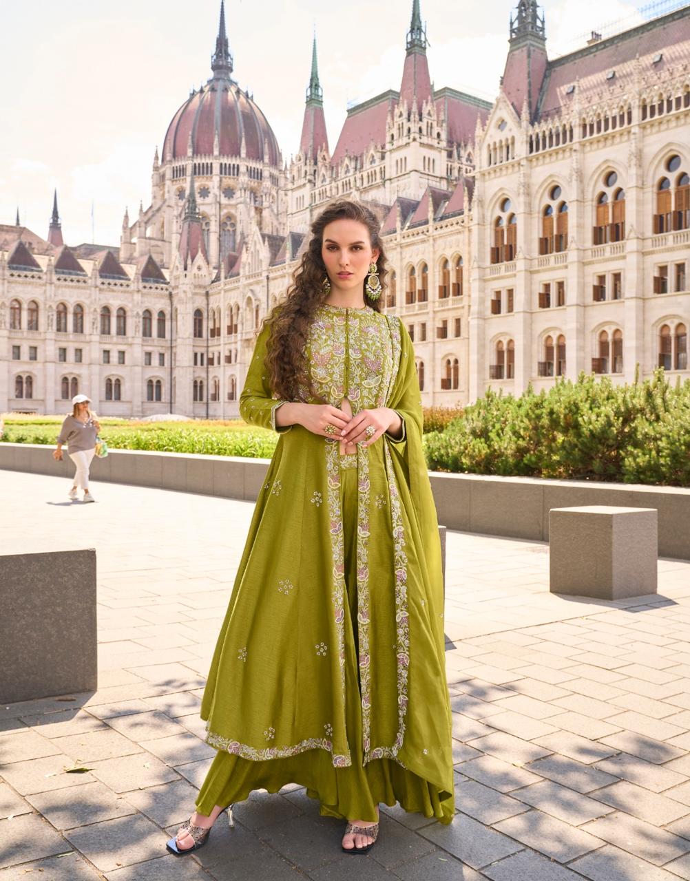 Salwar Suit with Silk Embroidered