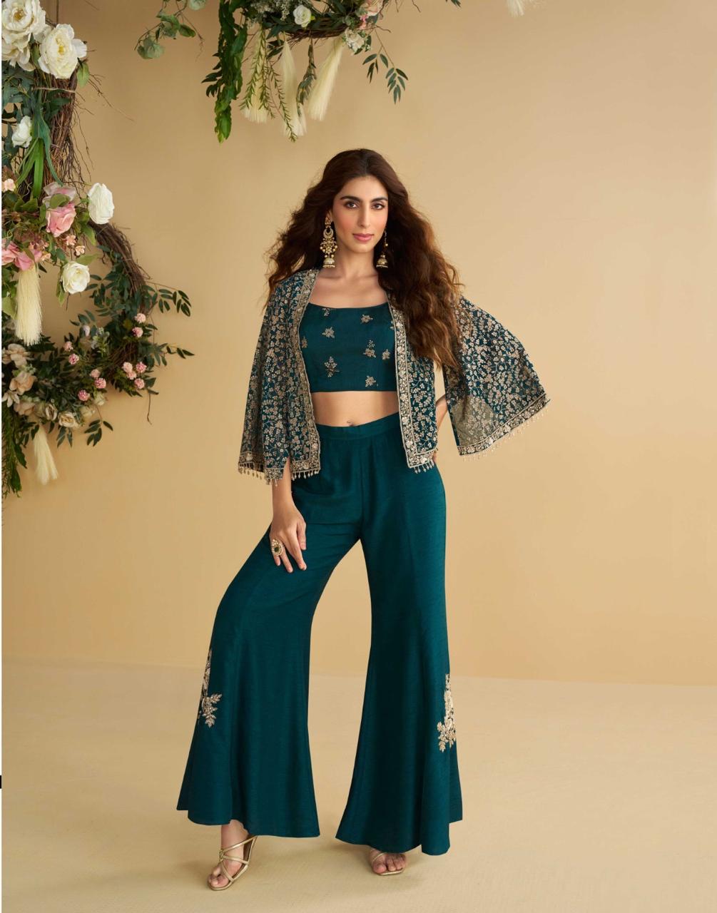 Silk Embroidered Indo Western Collection Short Shrug