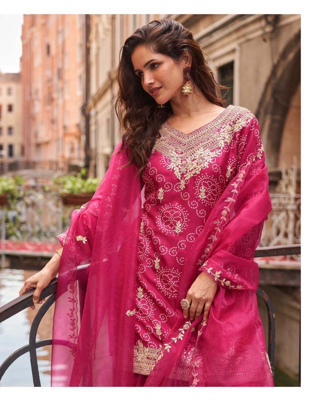 Chinon Silk Salwar Suits Collection