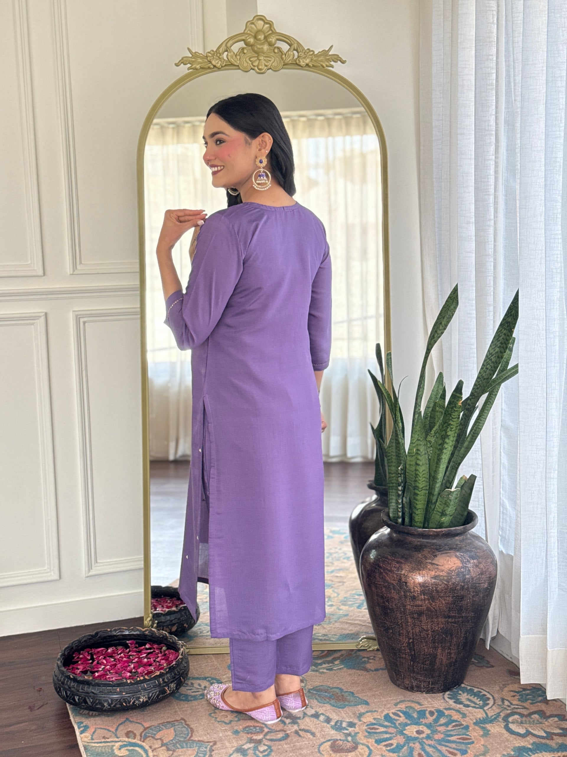 Chanderi Kurta Pant with Dupatta