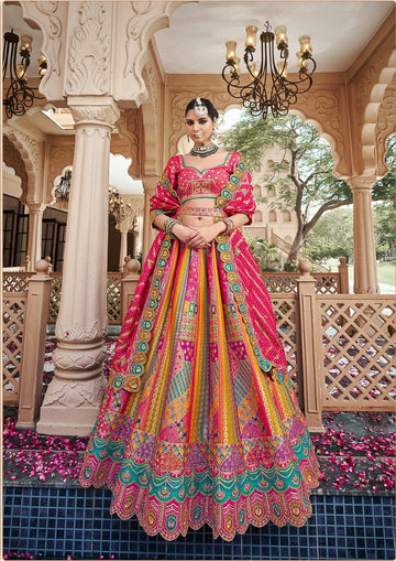 Premium Banarasi Silk With Zarkan And Cutwork Woth Clutch With Latkan Belt