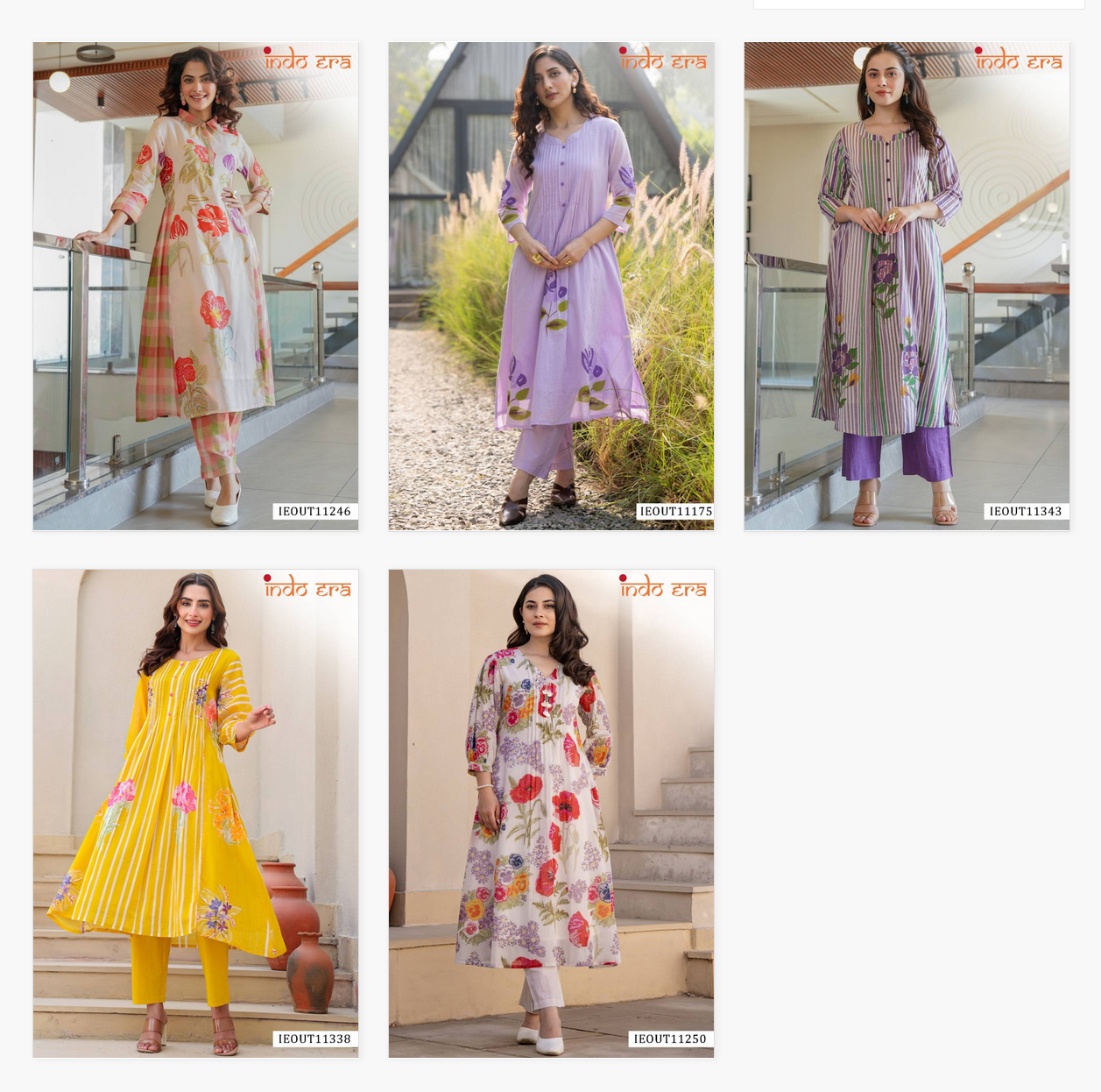 Printed Linen A Line Kurti With Bottom Collection