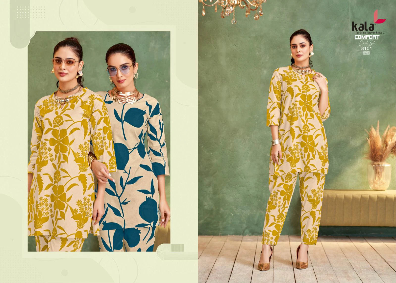 Designer Cotton Printed Indo Western Coord Set