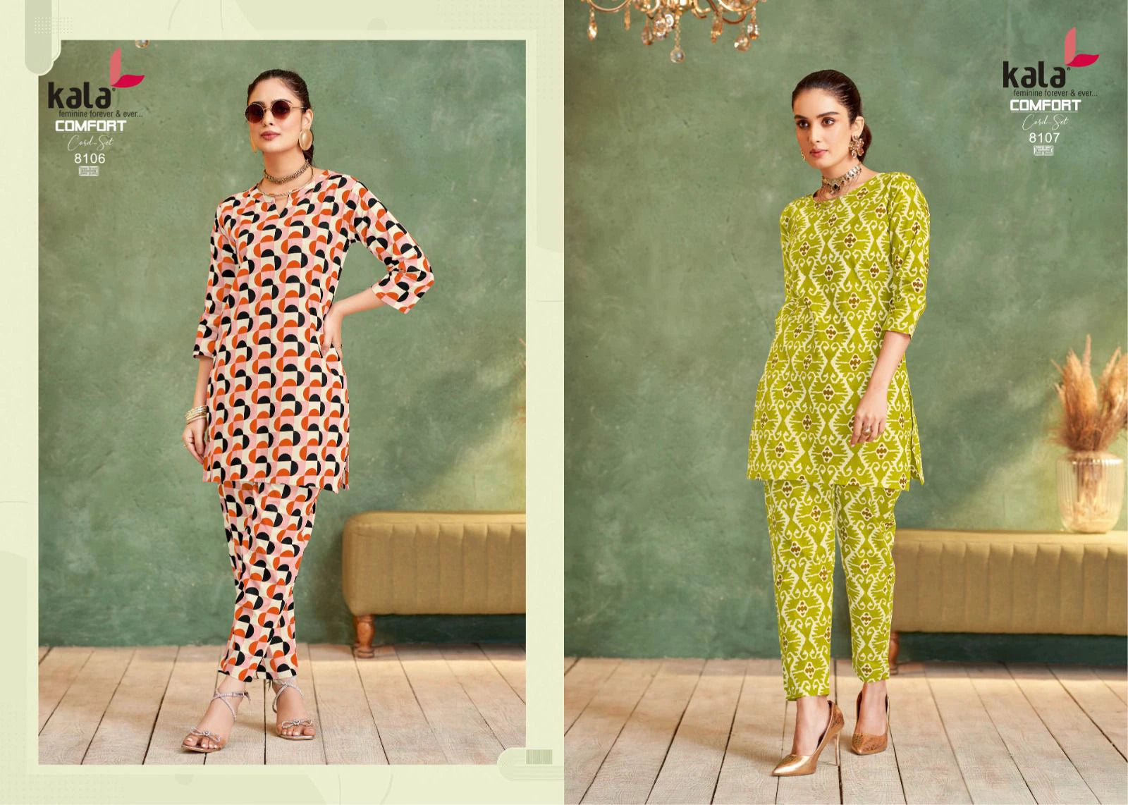 Designer Cotton Printed Indo Western Coord Set