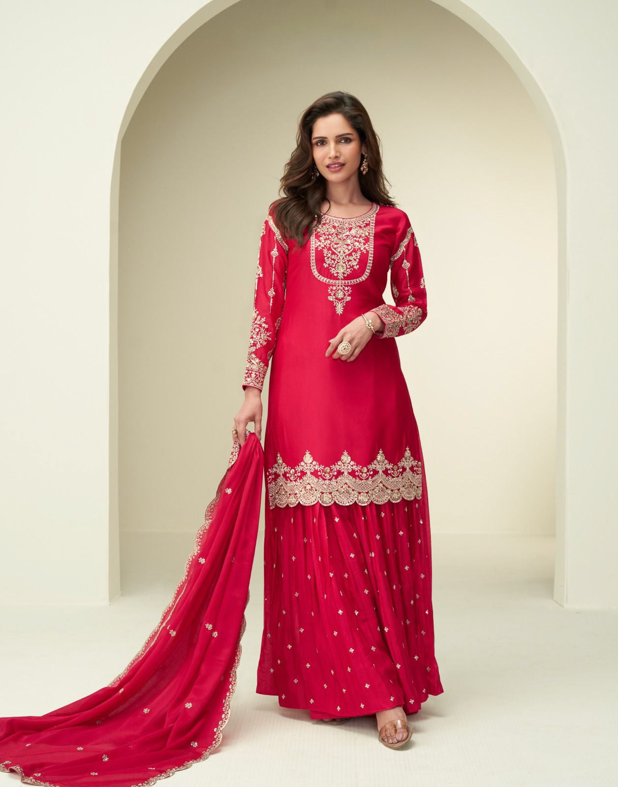 Chinon Silk Embroidered Suit Collection