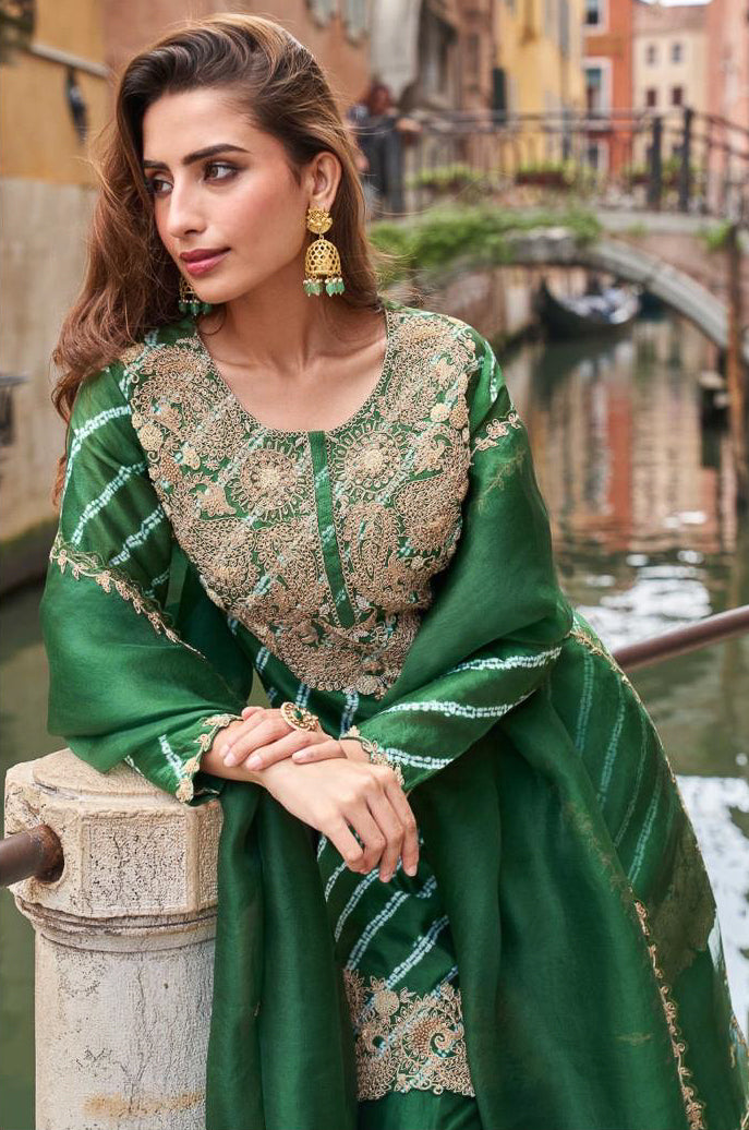 Chinon Silk Salwar Suits Collection