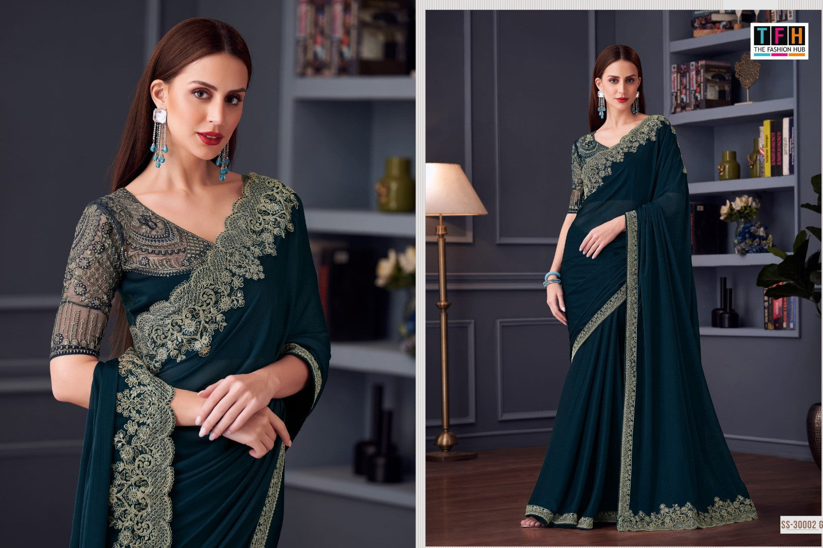 Silk Chiffon Party Wear Saree Collection