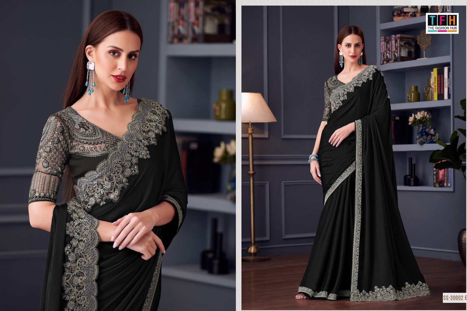 Silk Chiffon Party Wear Saree Collection