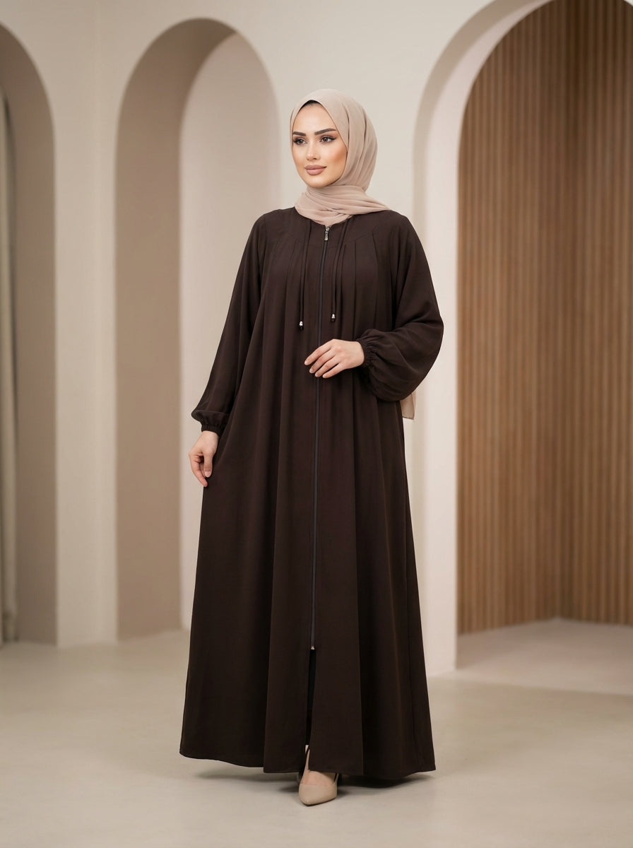 Fog-Sleeve Umbrella Pattern Abaya