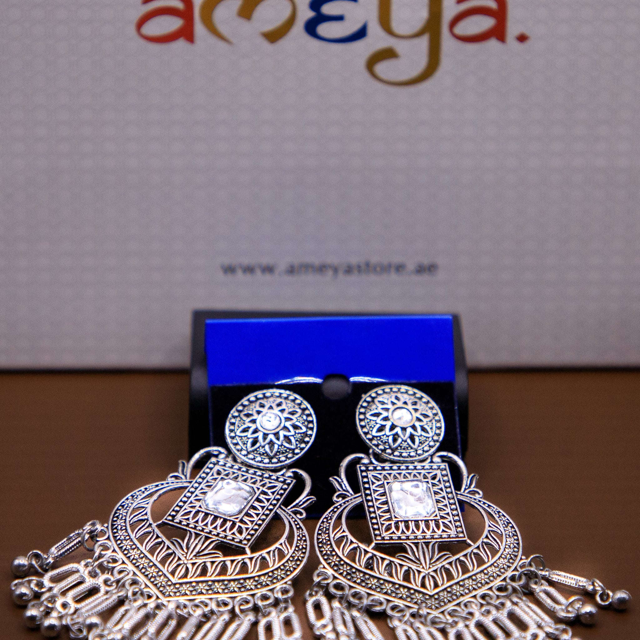 Ethnic Oxidized Jhumka style Earrings
