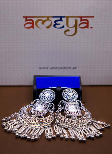 Ethnic Oxidized Jhumka style Earrings