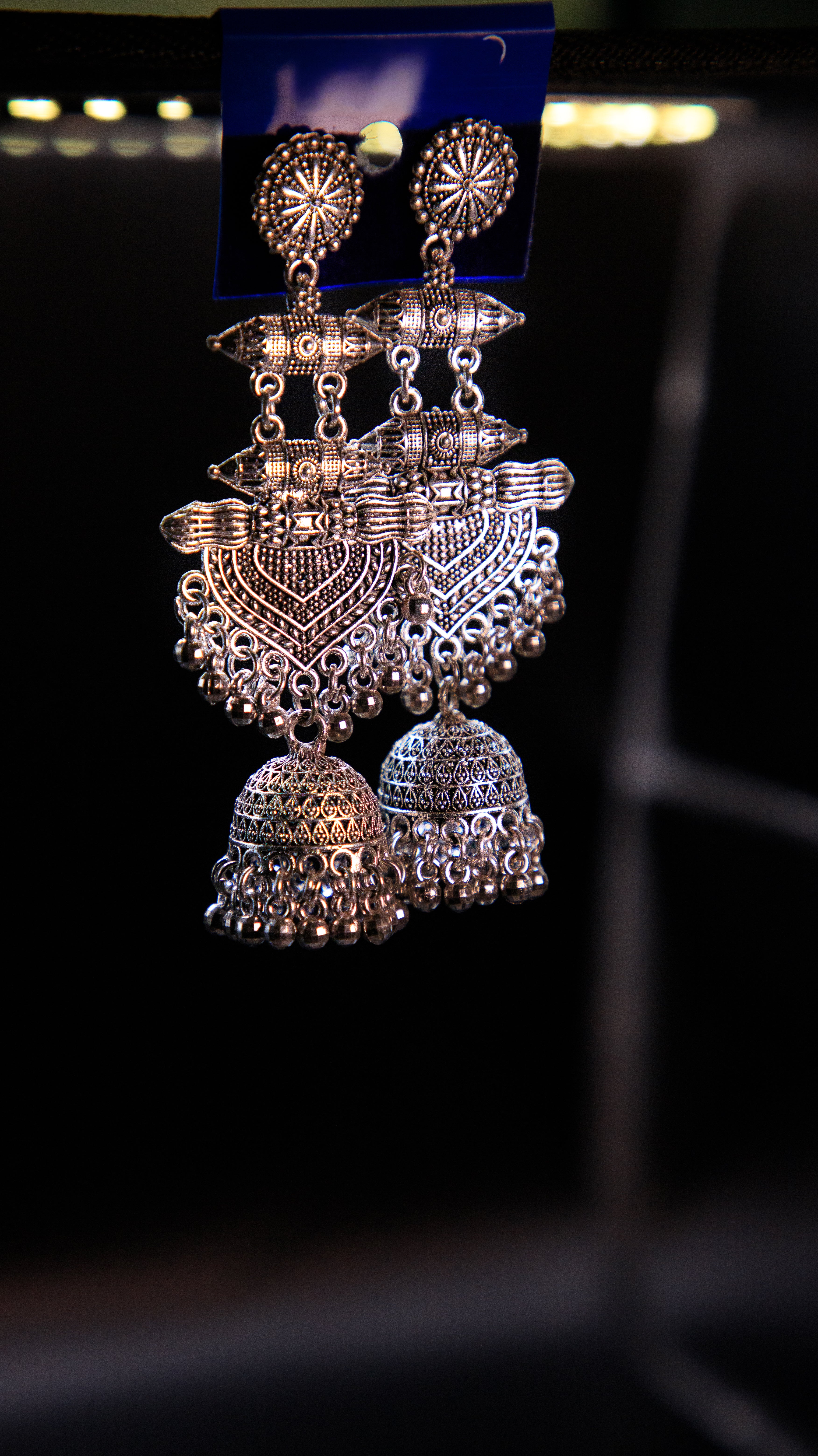 Ethnic Oxidized Jhumka style Earrings