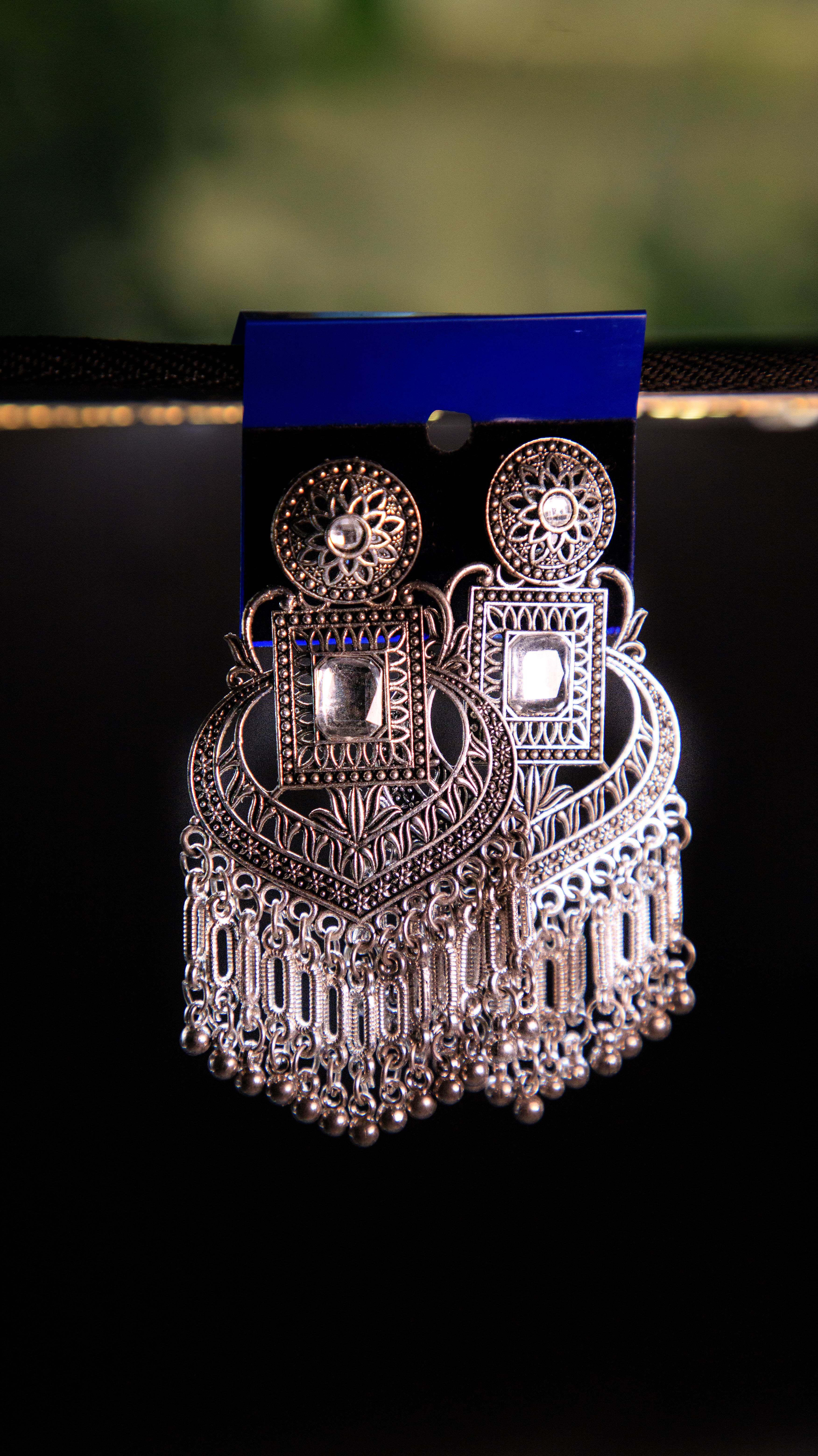 Ethnic Oxidized Jhumka style Earrings