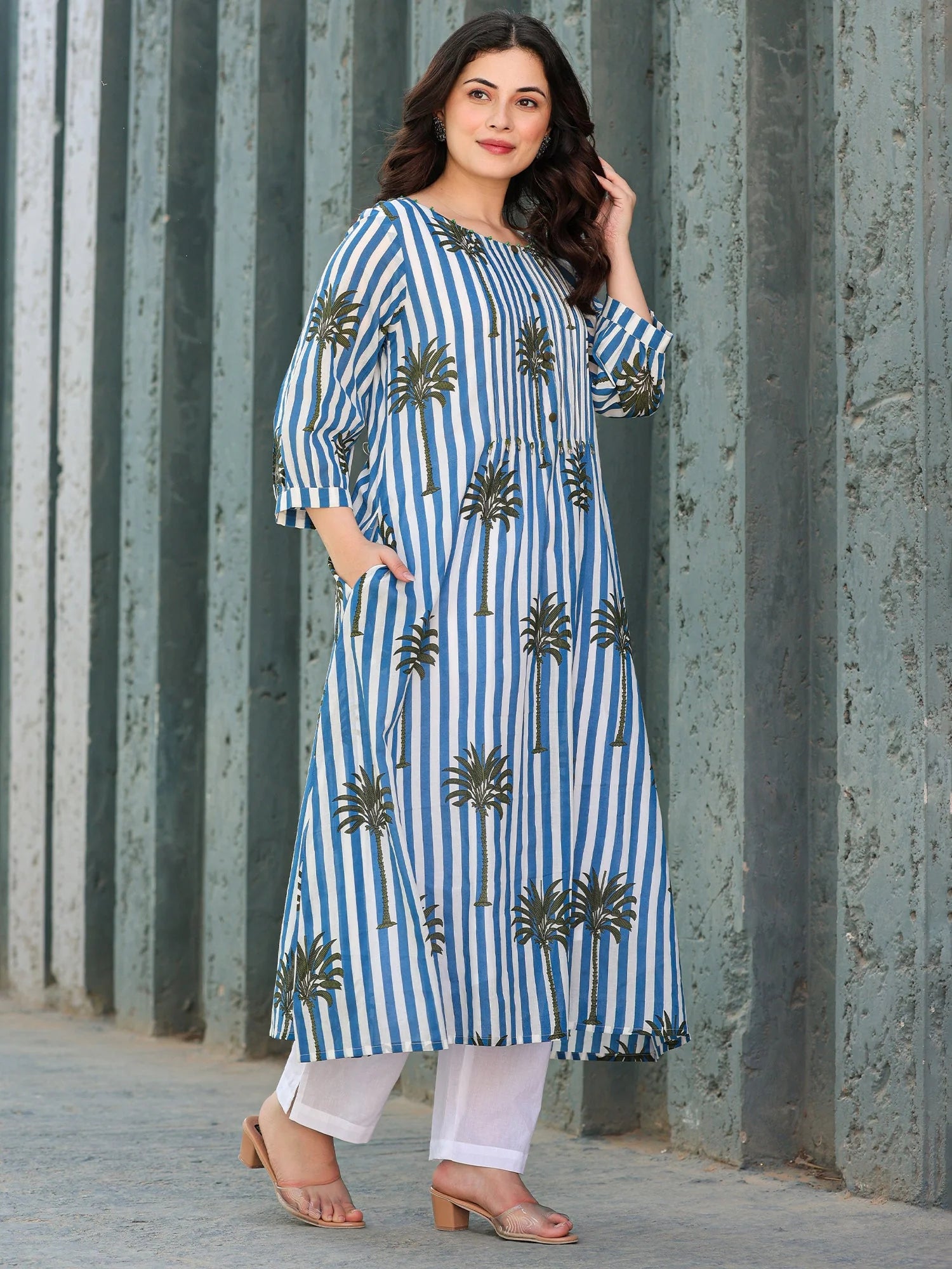 Women Multi Printed Pure Cotton A-Line Kurta Sets