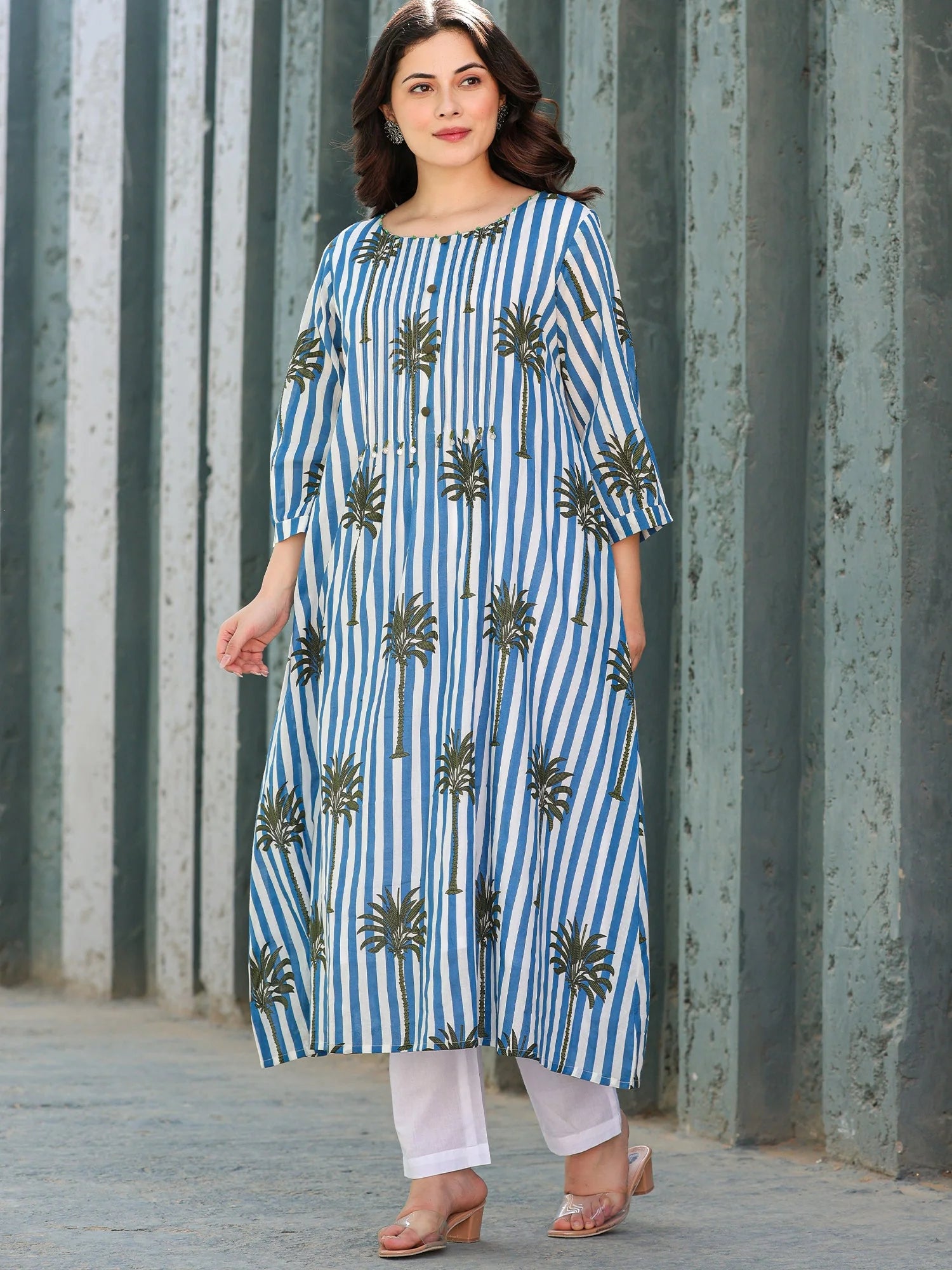 Women Multi Printed Pure Cotton A-Line Kurta Sets