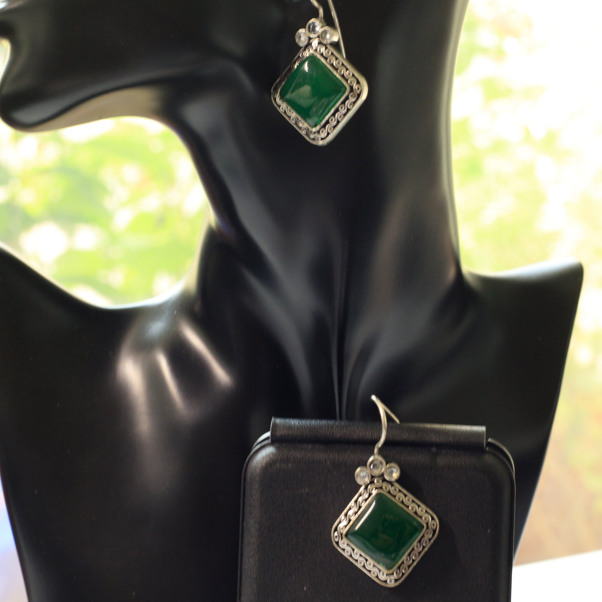 Stylish Oxidized square shape Earrings