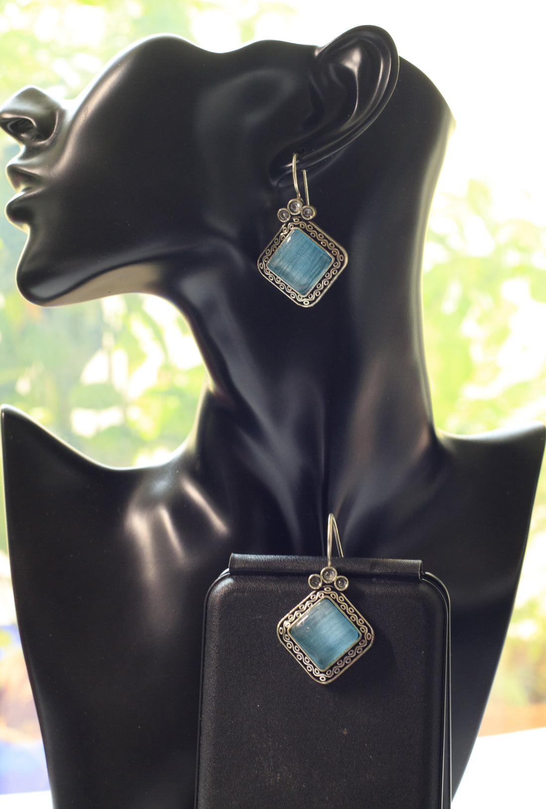 Stylish Oxidized square shape Earrings
