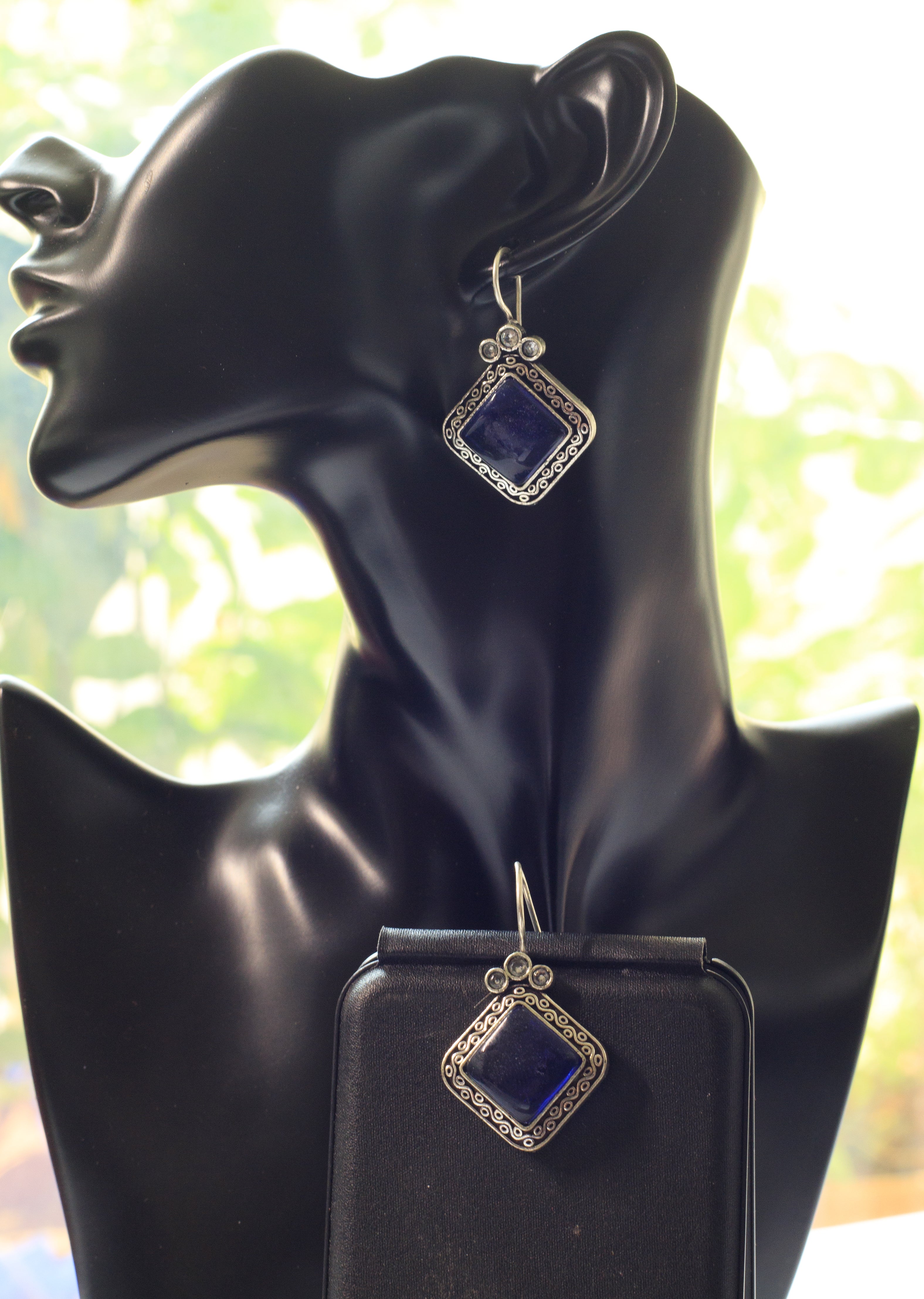 Stylish Oxidized square shape Earrings