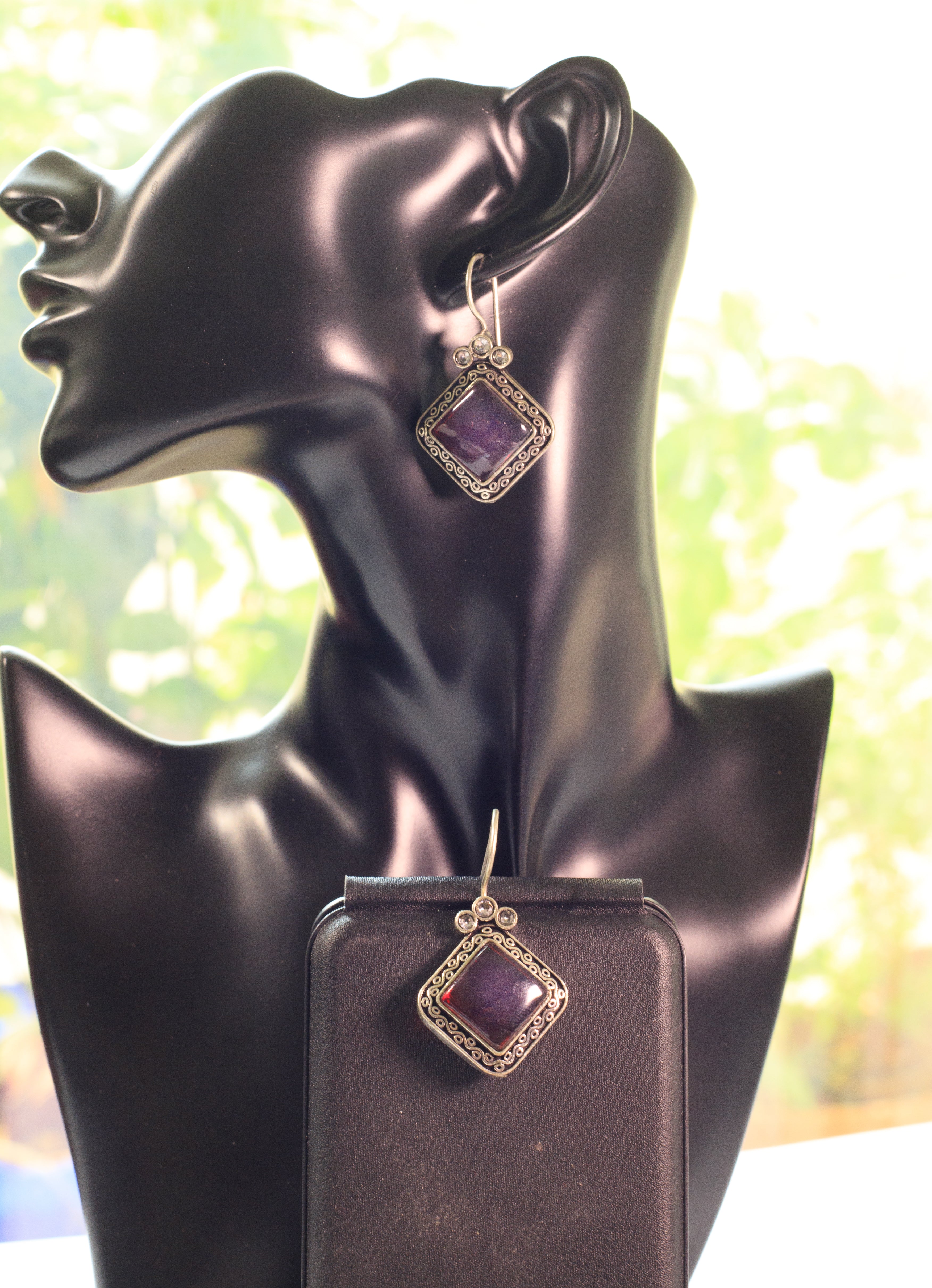 Stylish Oxidized square shape Earrings