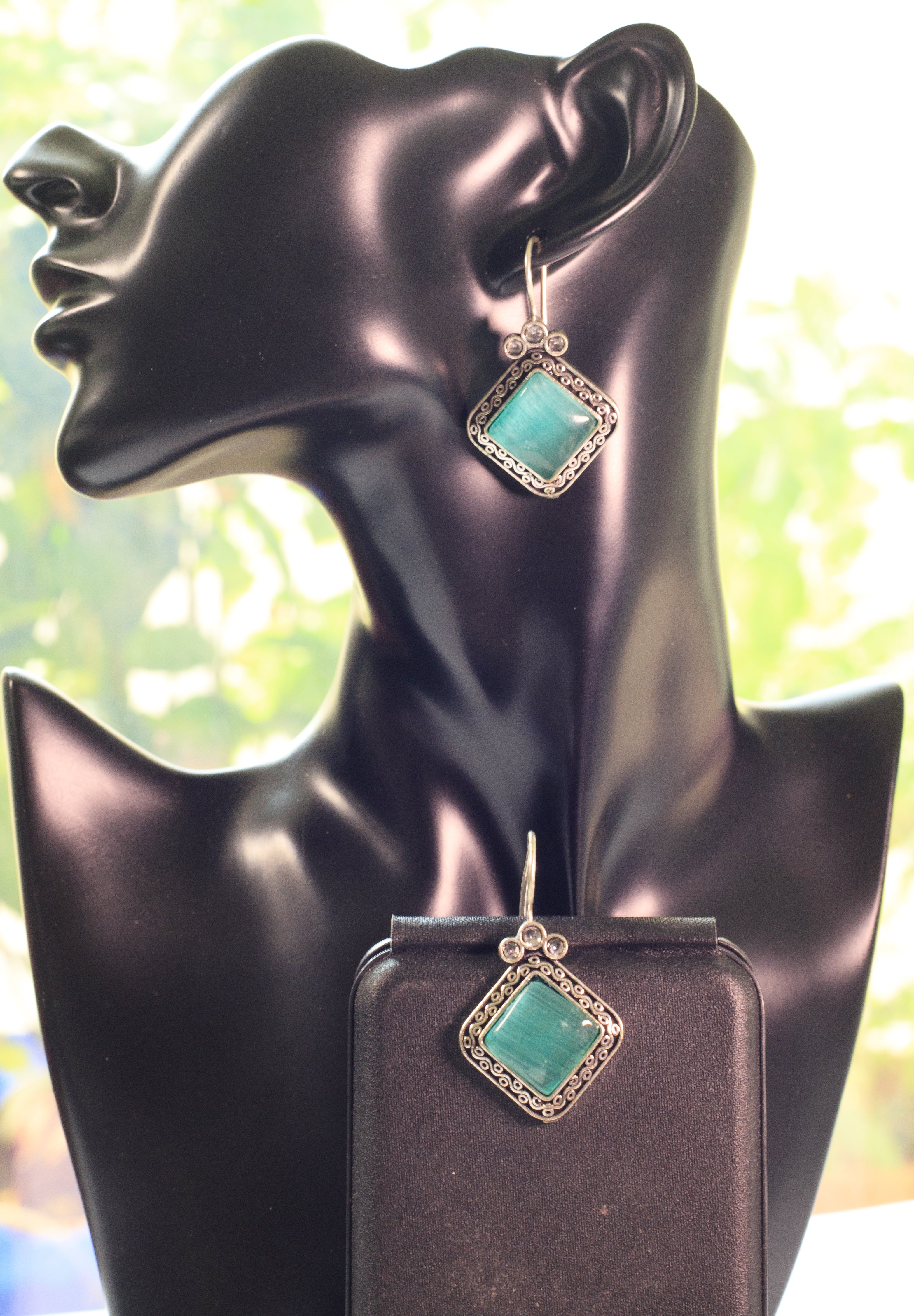 Stylish Oxidized square shape Earrings