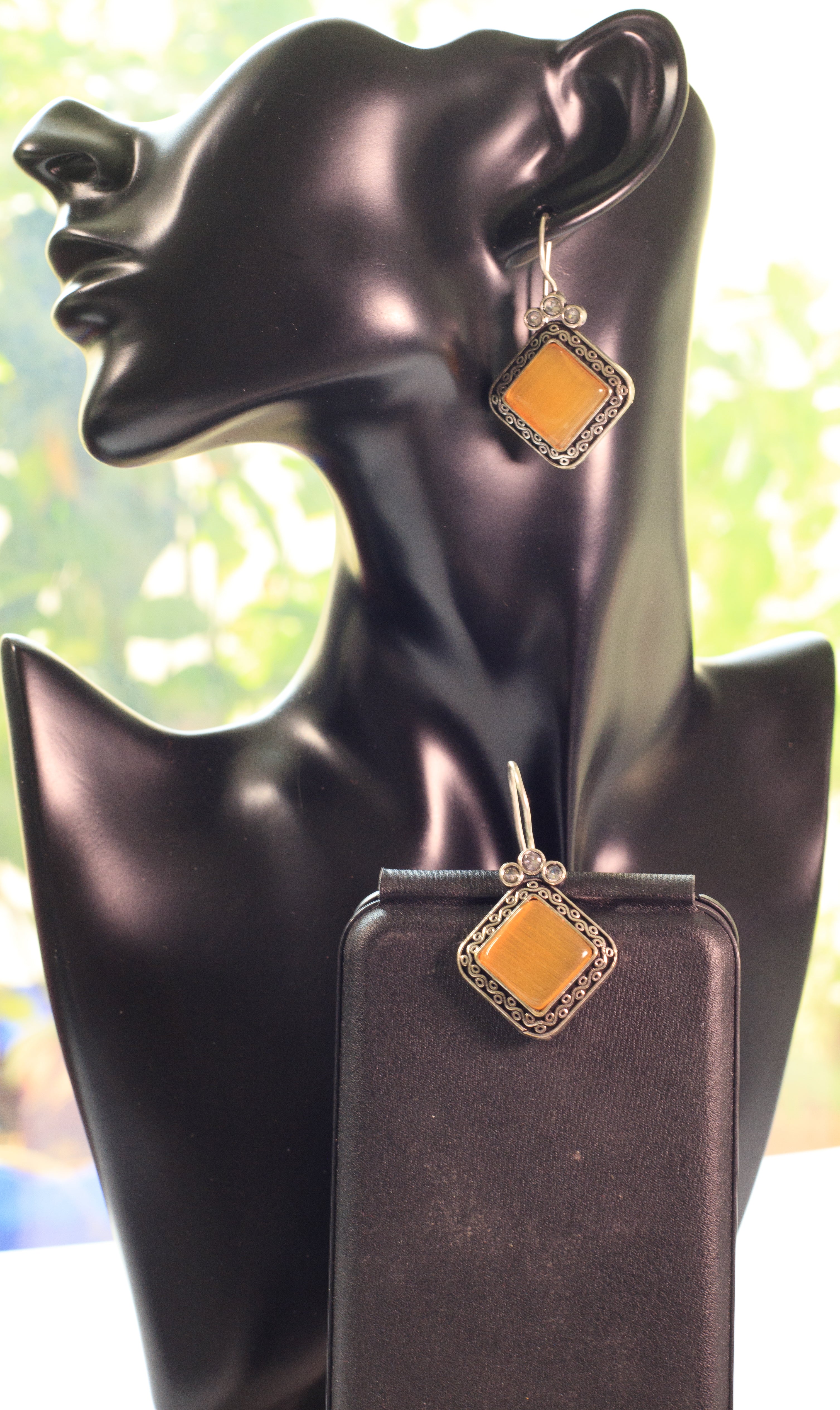 Stylish Oxidized square shape Earrings