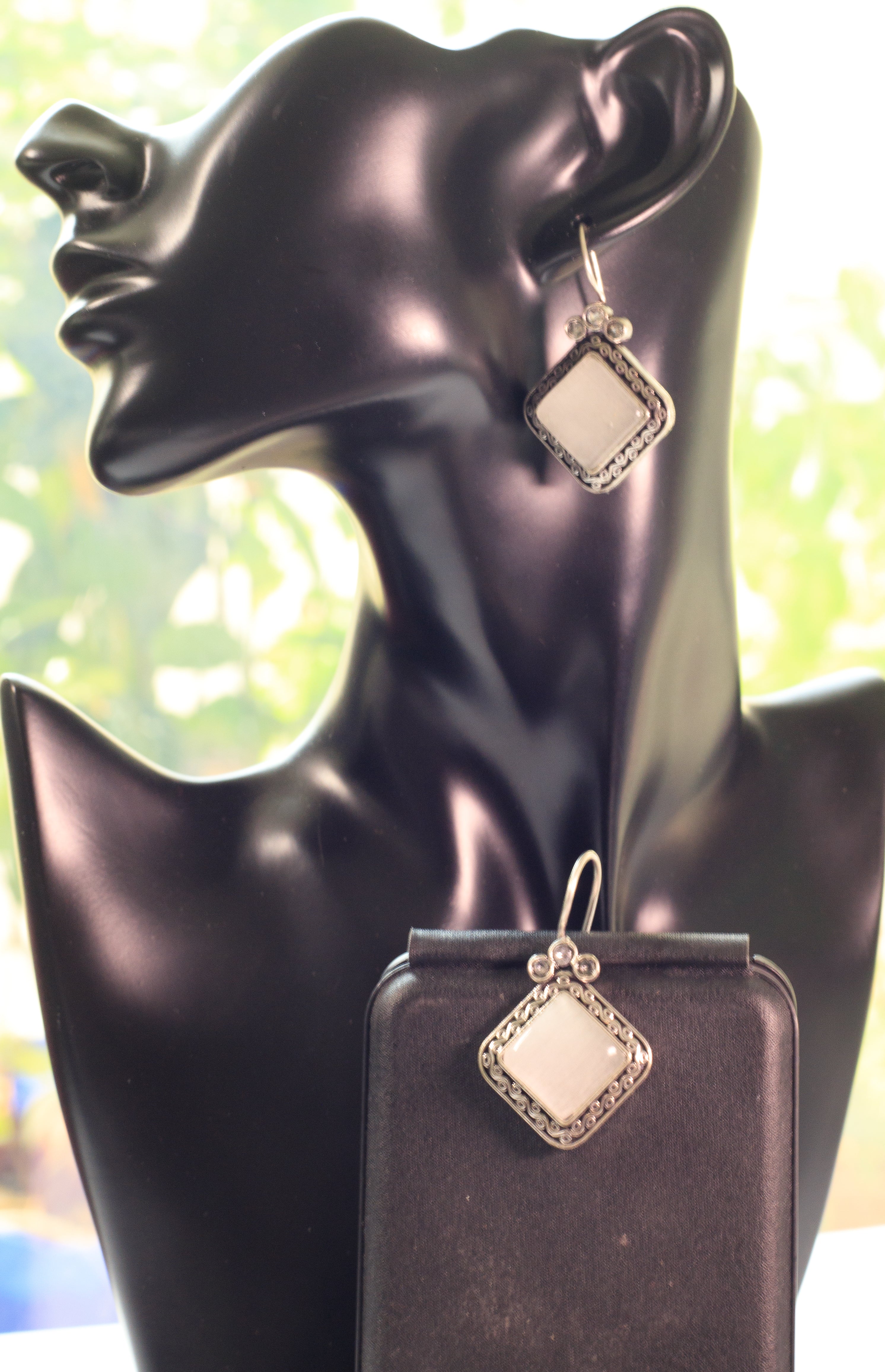 Stylish Oxidized square shape Earrings