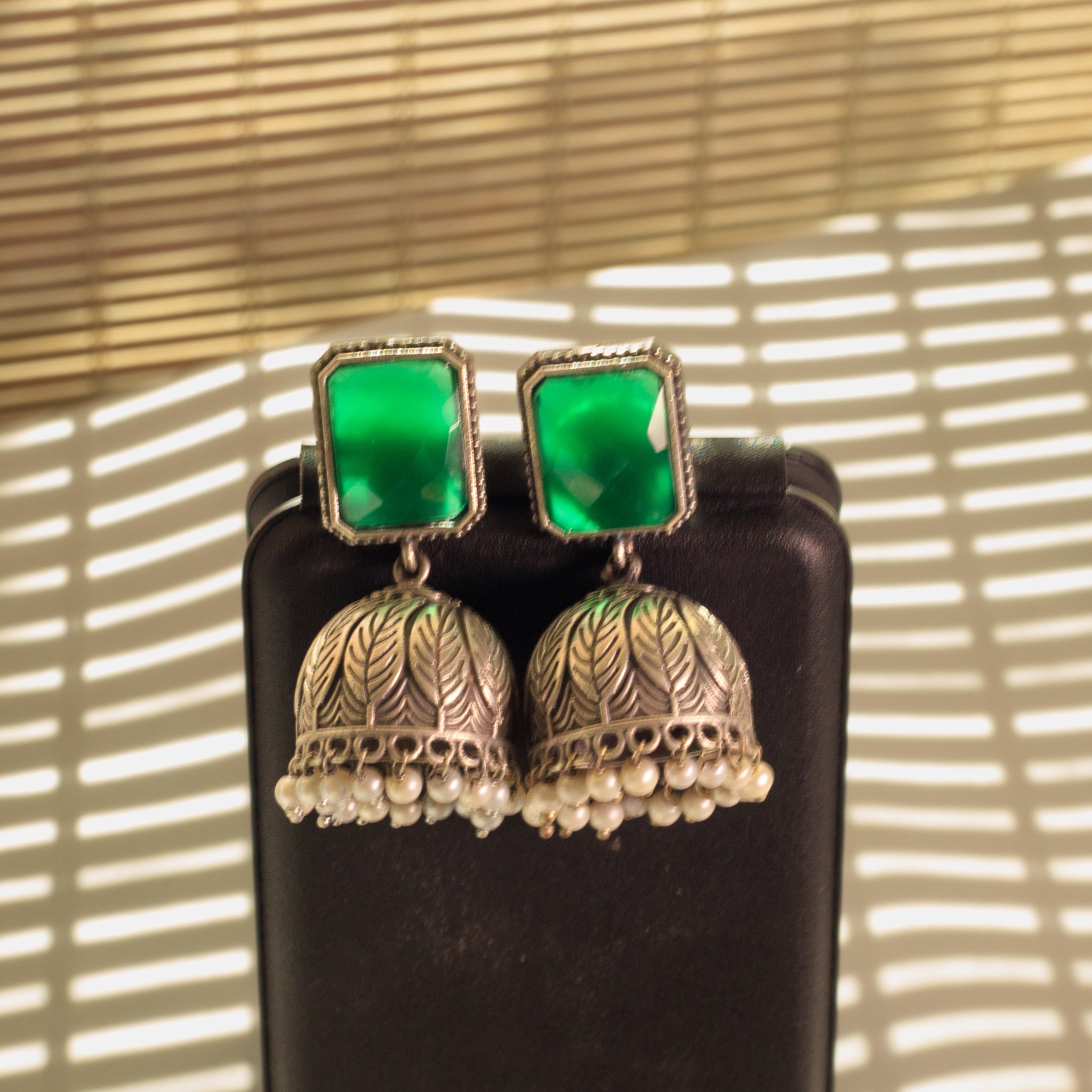 Stylish Oxidized Jhumka Earrings