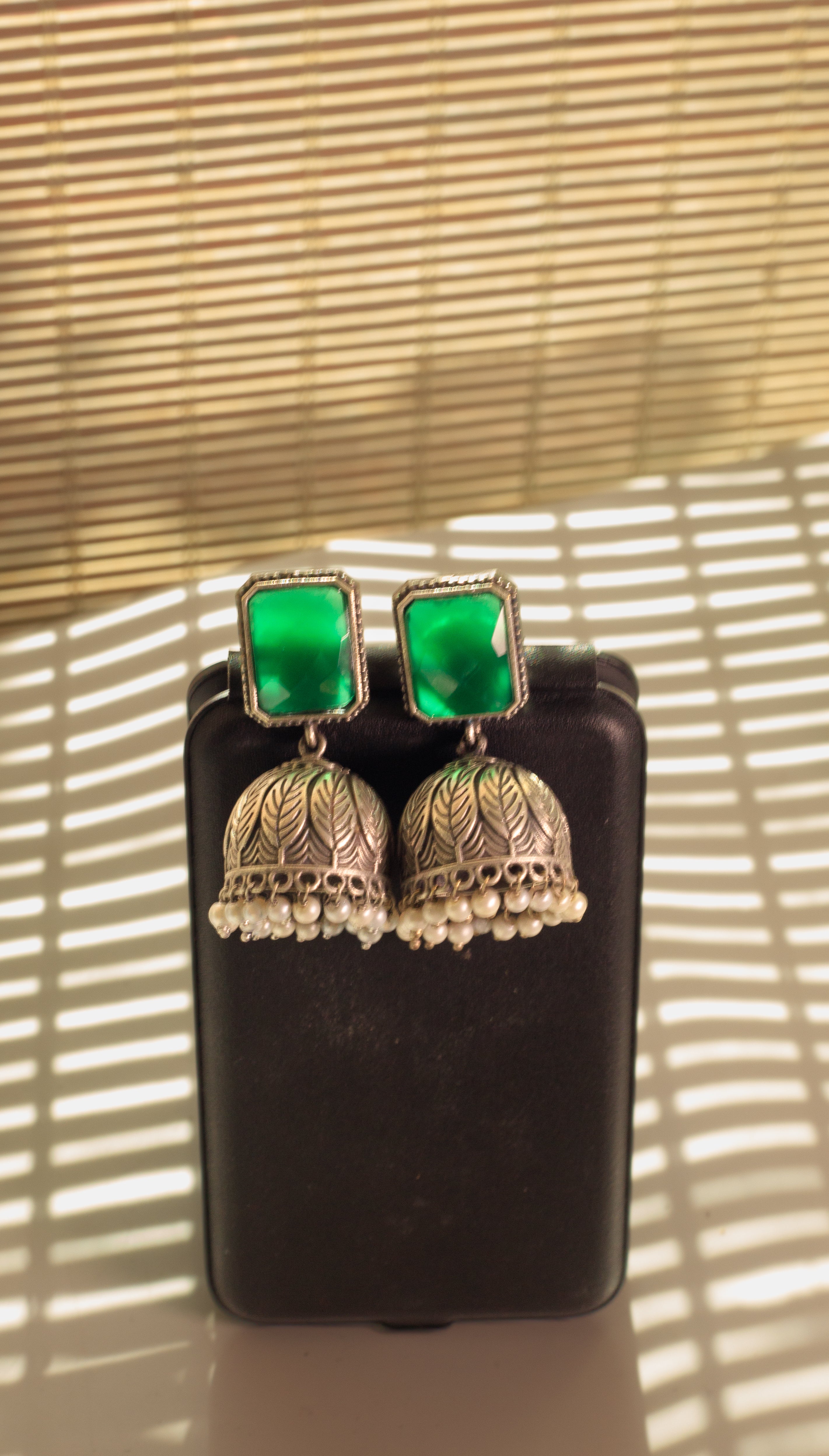 Stylish Oxidized Jhumka Earrings