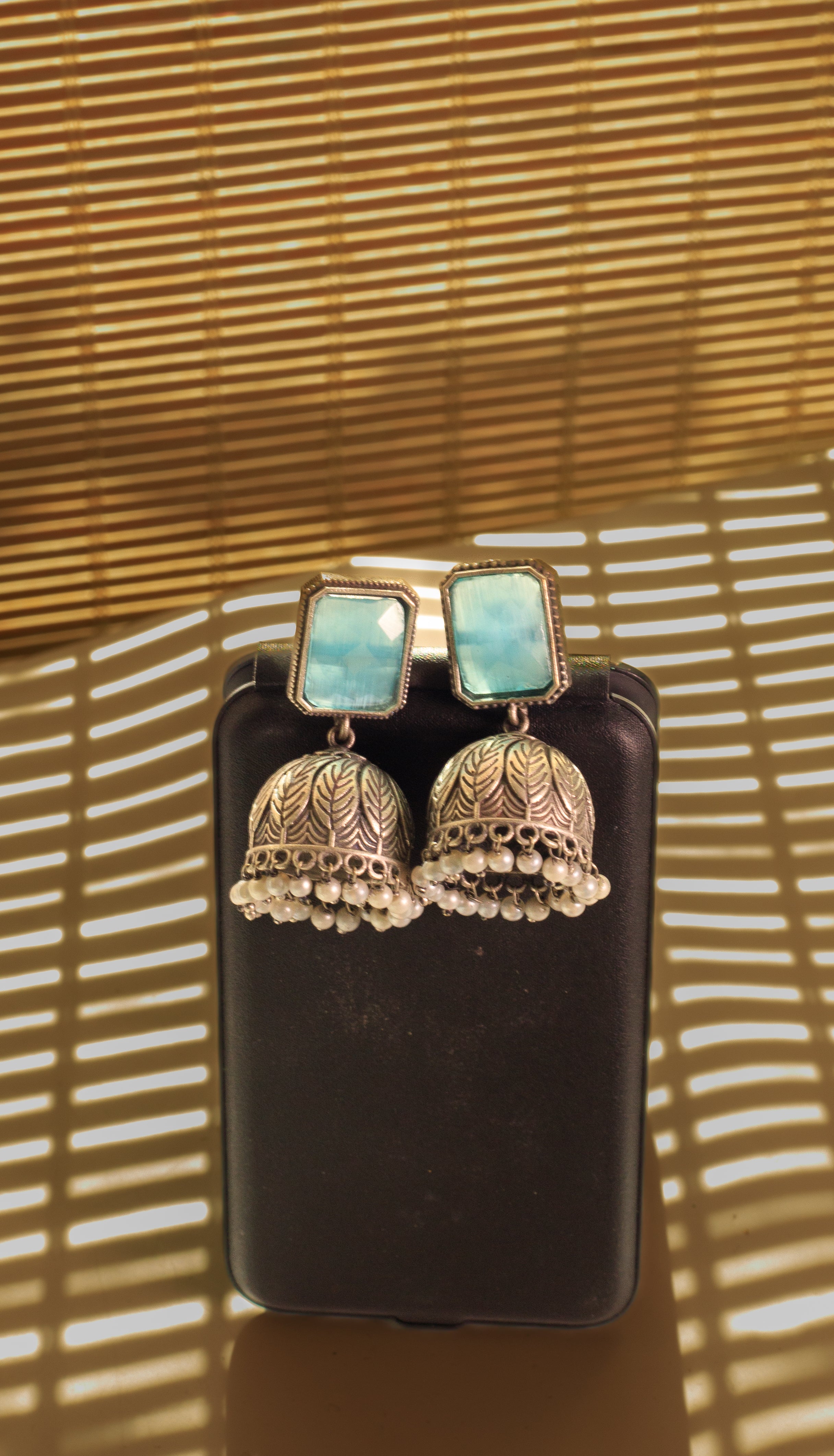 Stylish Oxidized Jhumka Earrings
