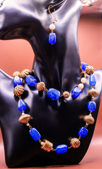 Beaded Necklace with earring