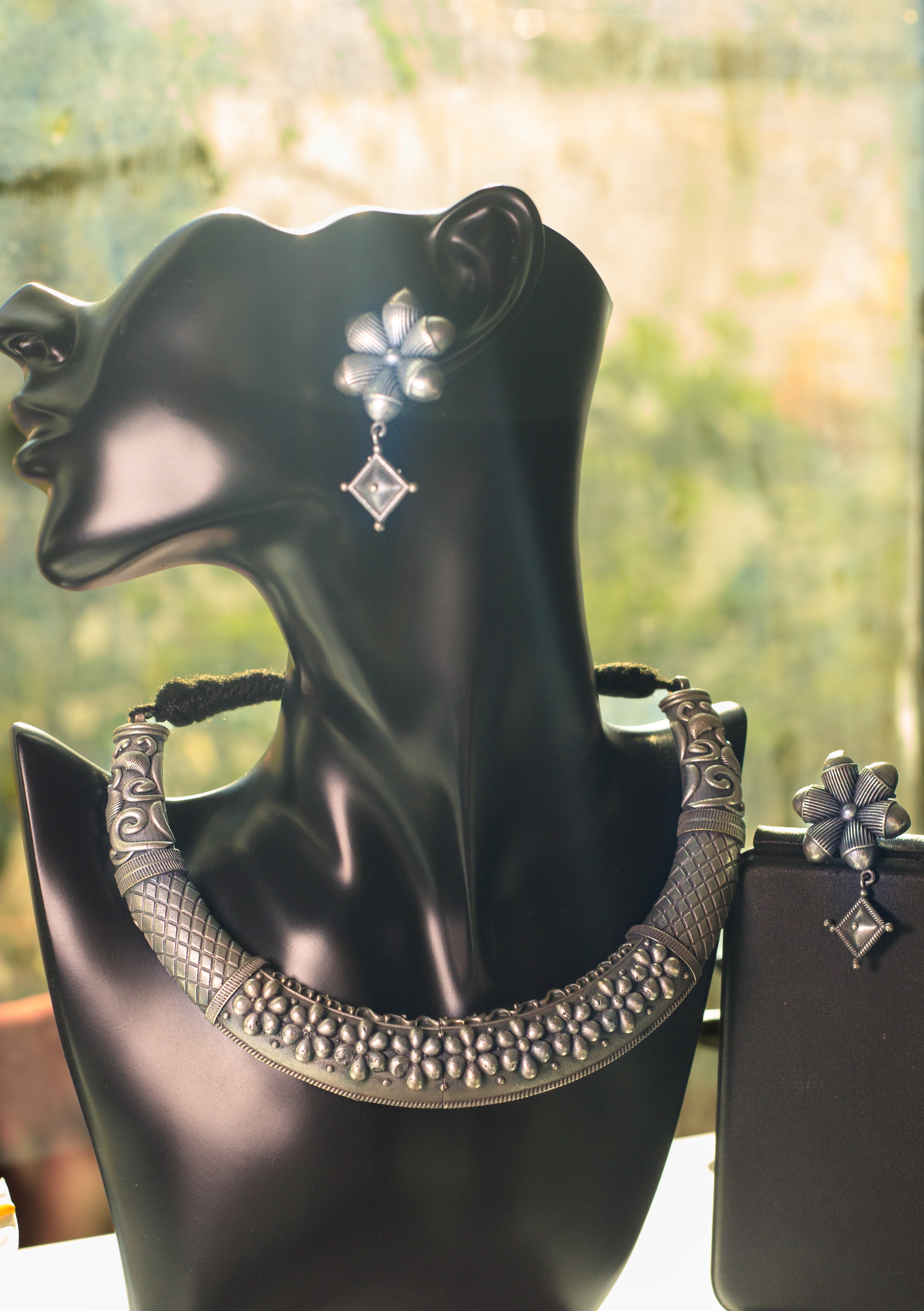 Stylish Oxidized Necklace and Earring