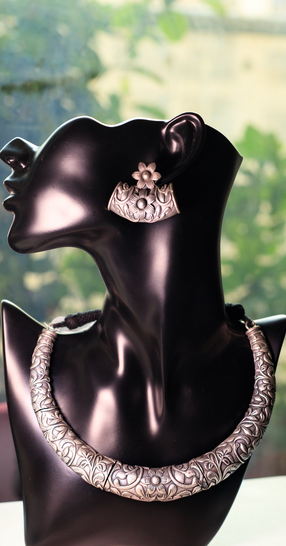 Stylish Oxidized Necklace and Earring