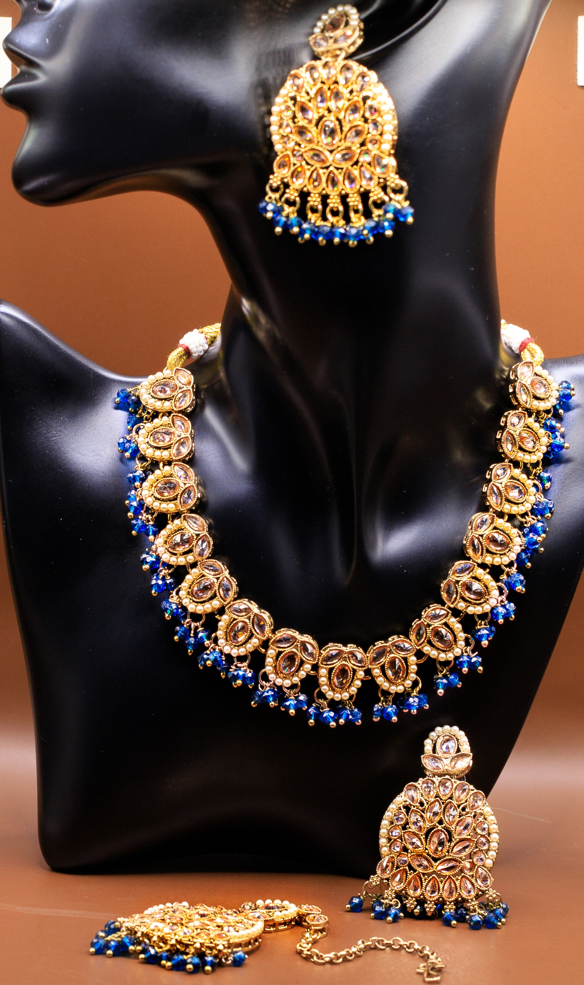 Ethnic Polki Design Necklace with Earrings
