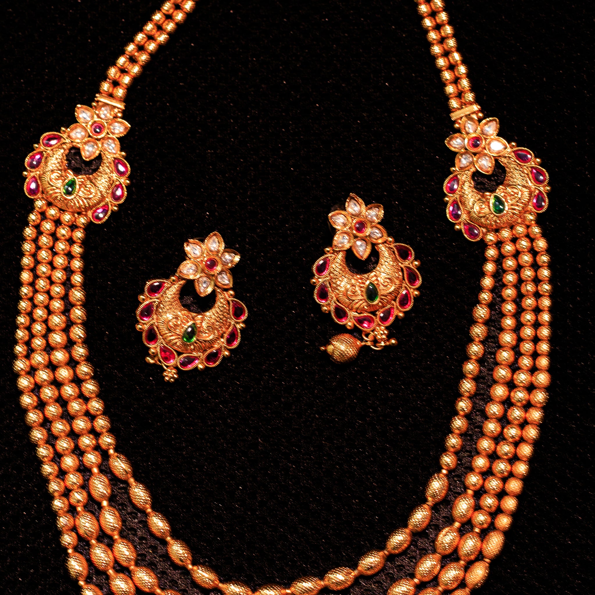 Long Polki design Necklace/Haar