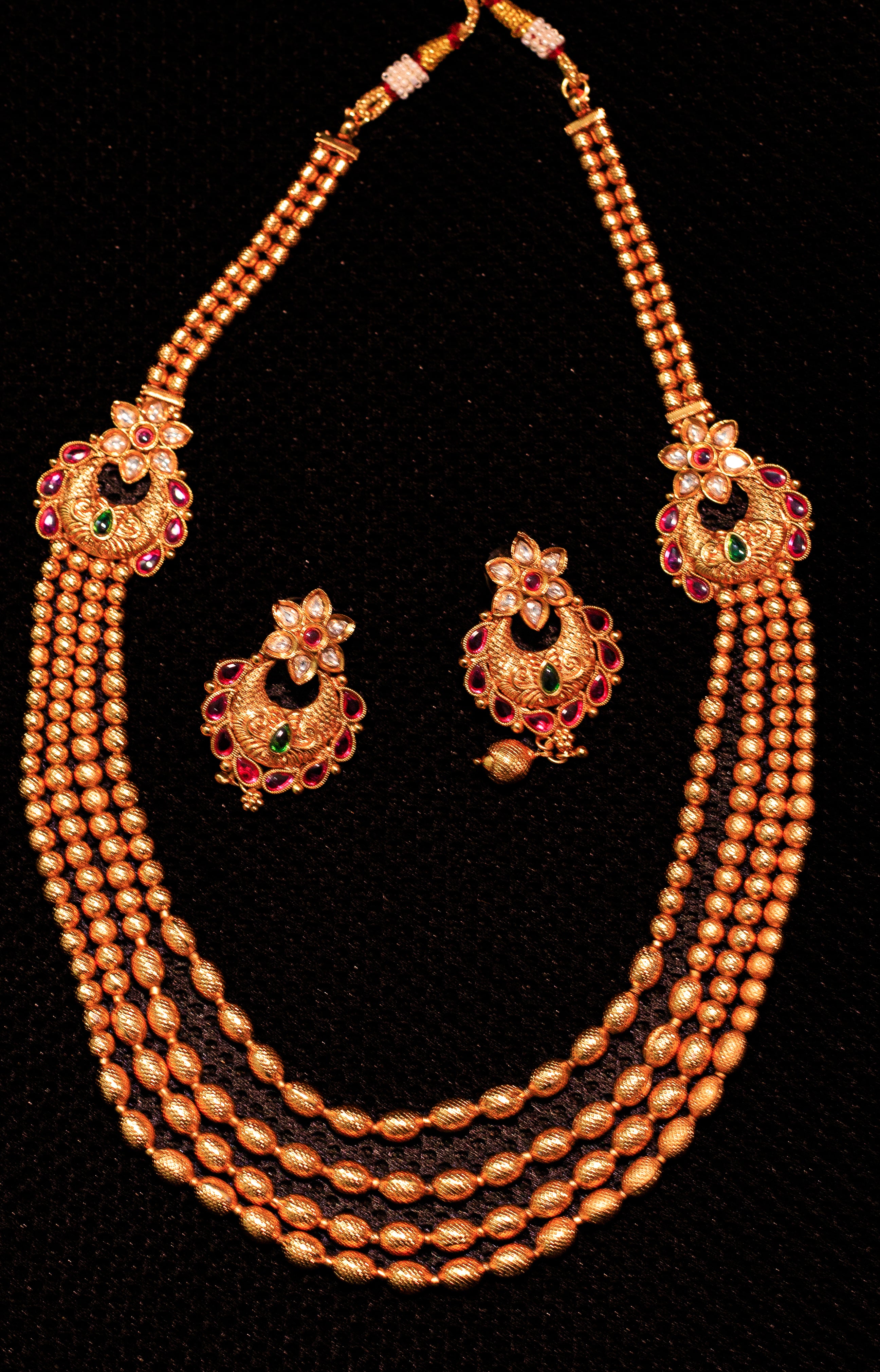 Long Polki design Necklace/Haar