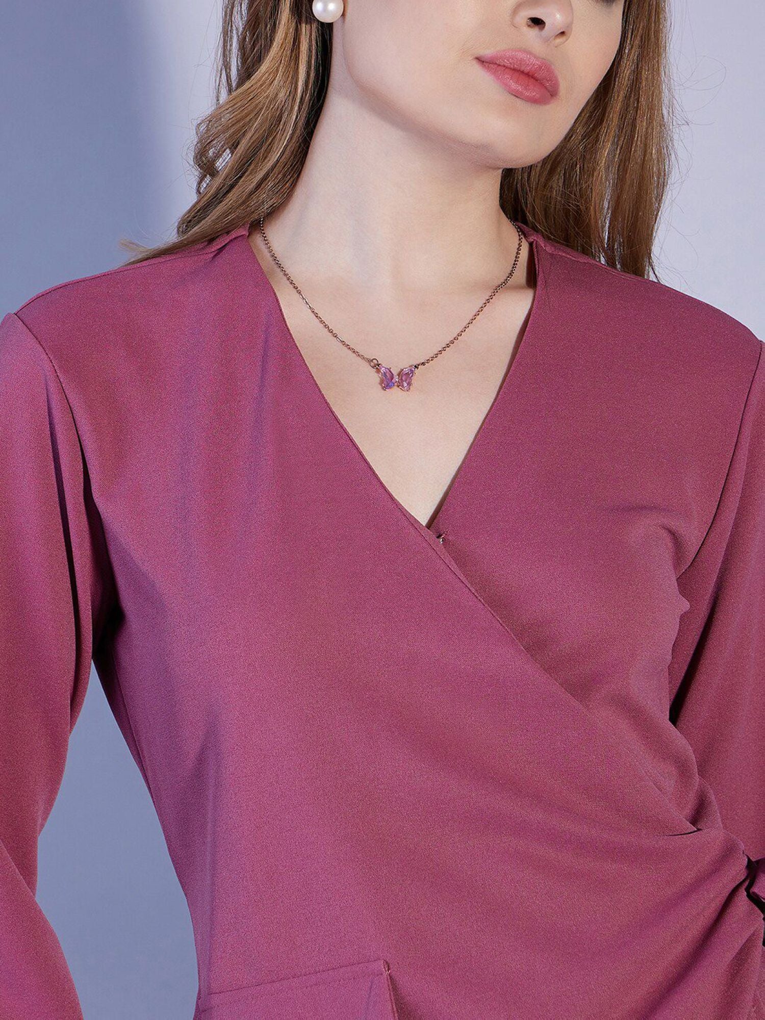 Full Sleeves V Neck Mini