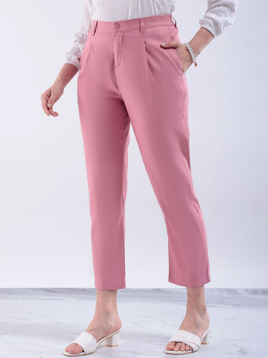 Pink Women Chinos