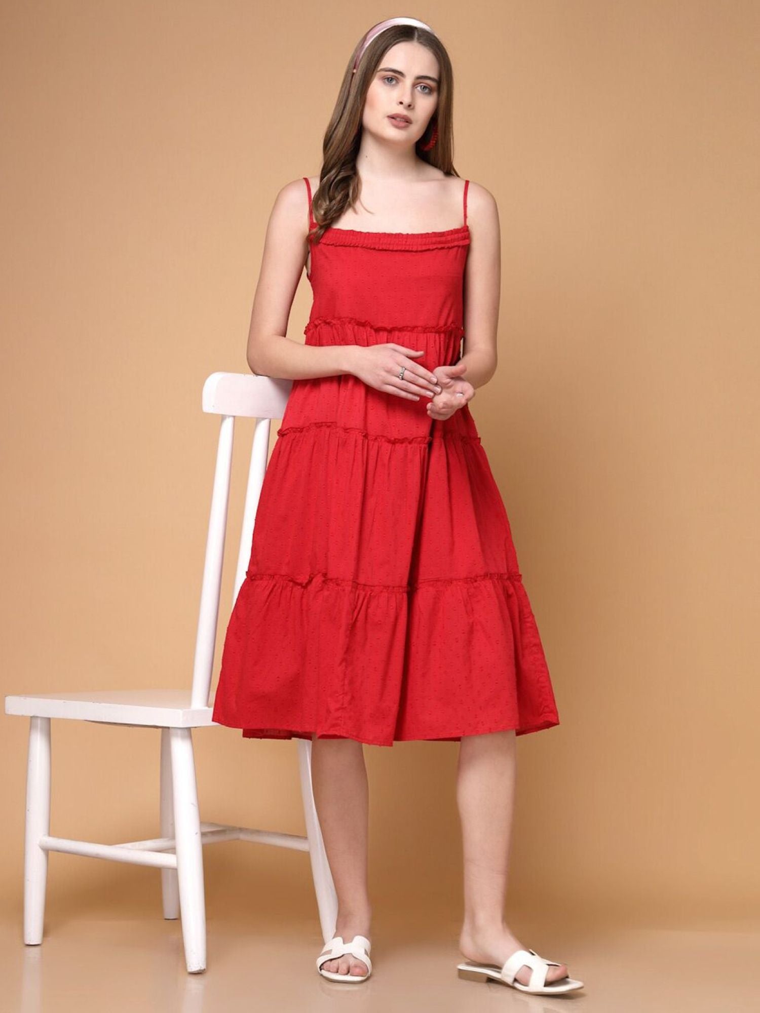 Red Sleeveless Maxi