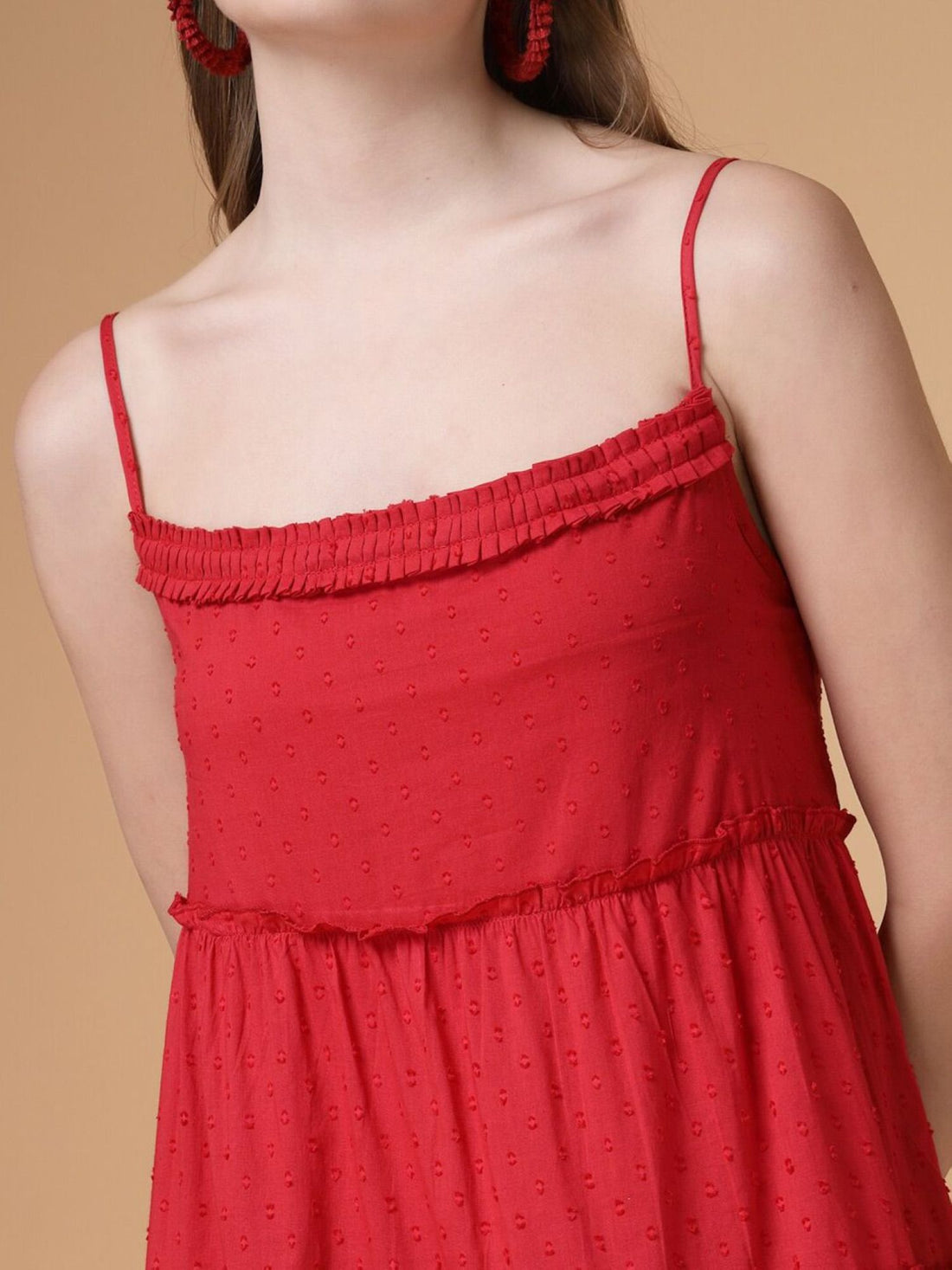 Red Sleeveless Maxi