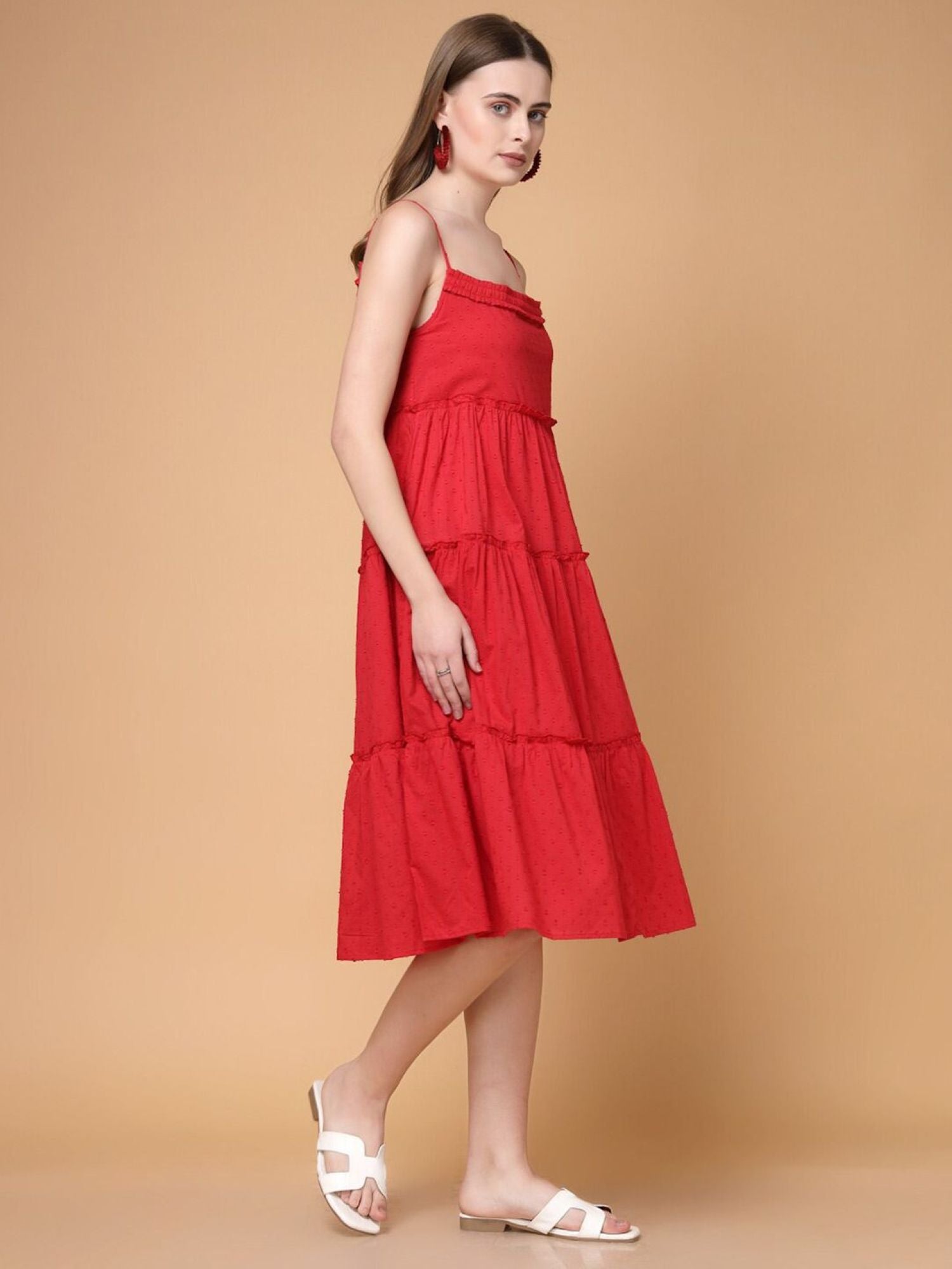 Red Sleeveless Maxi