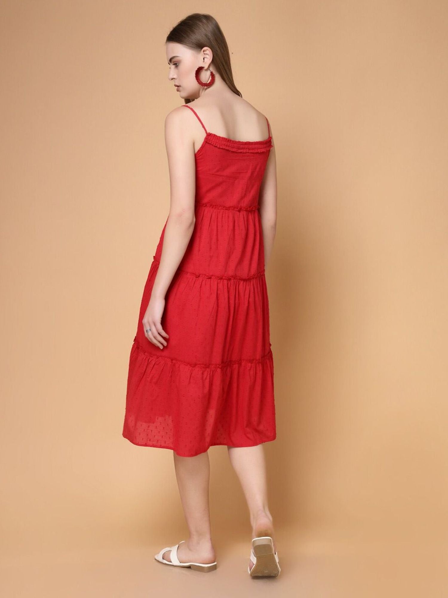 Red Sleeveless Maxi