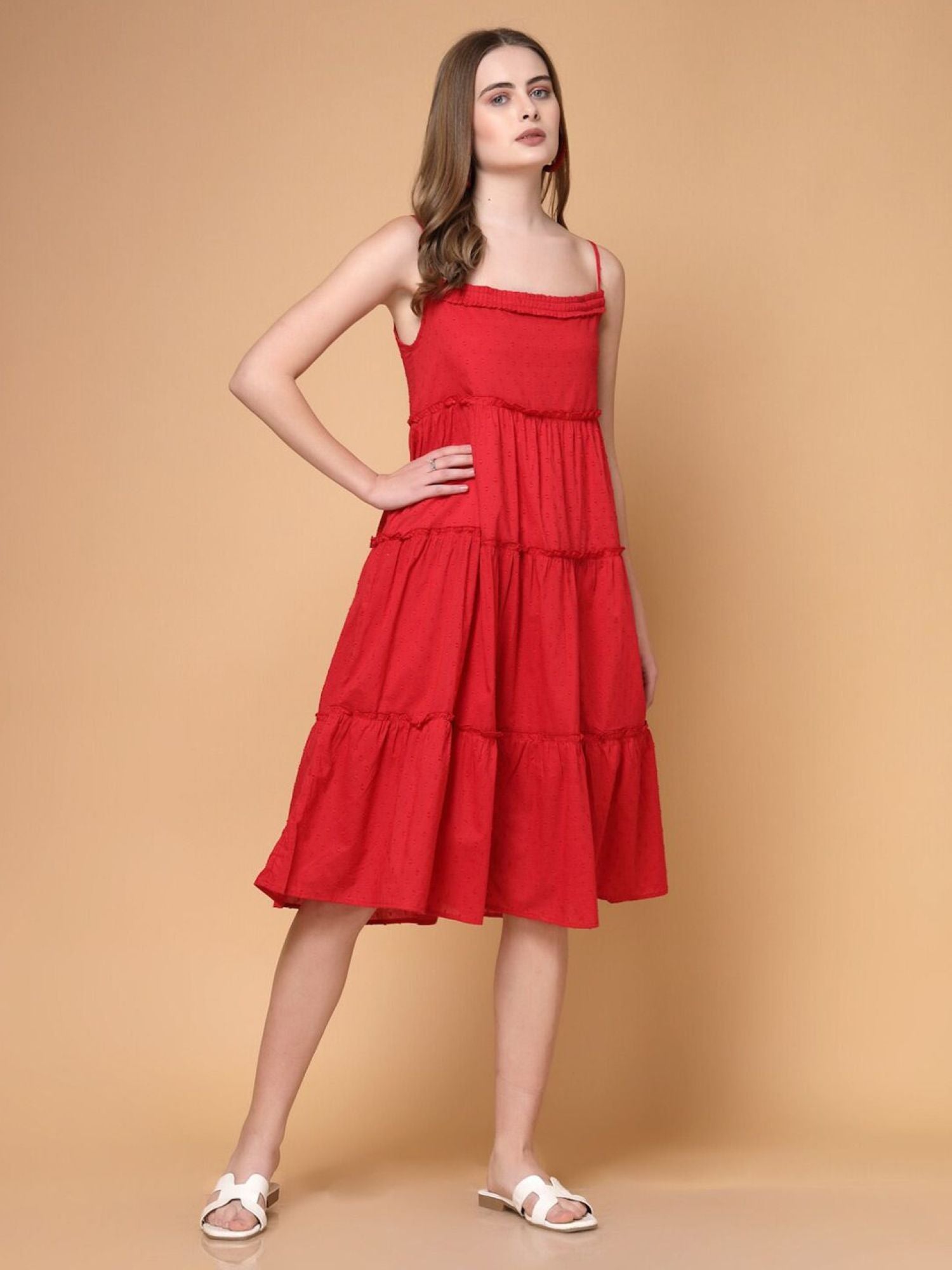 Red Sleeveless Maxi