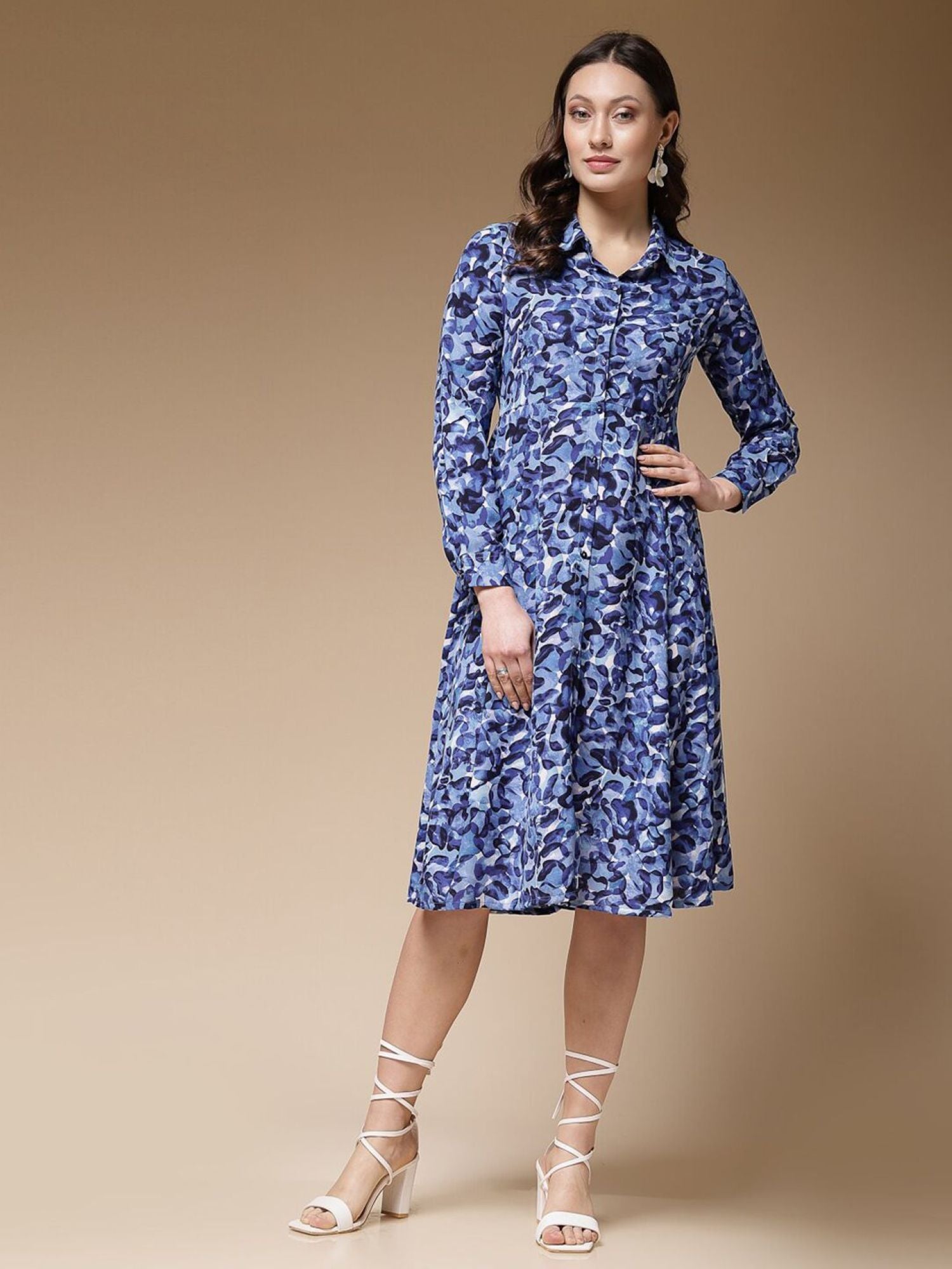 Full Sleeves Floral Midi