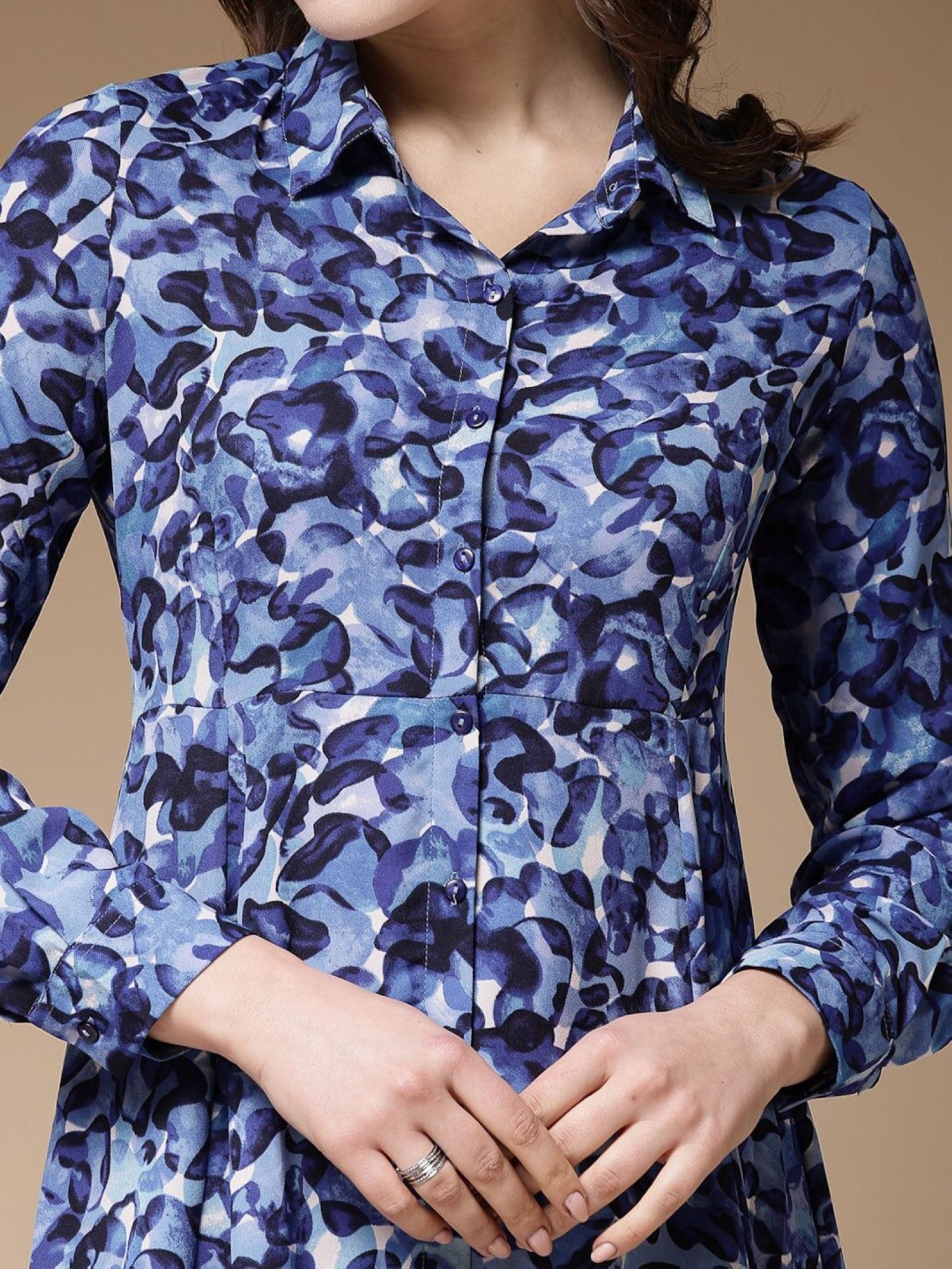 Full Sleeves Floral Midi