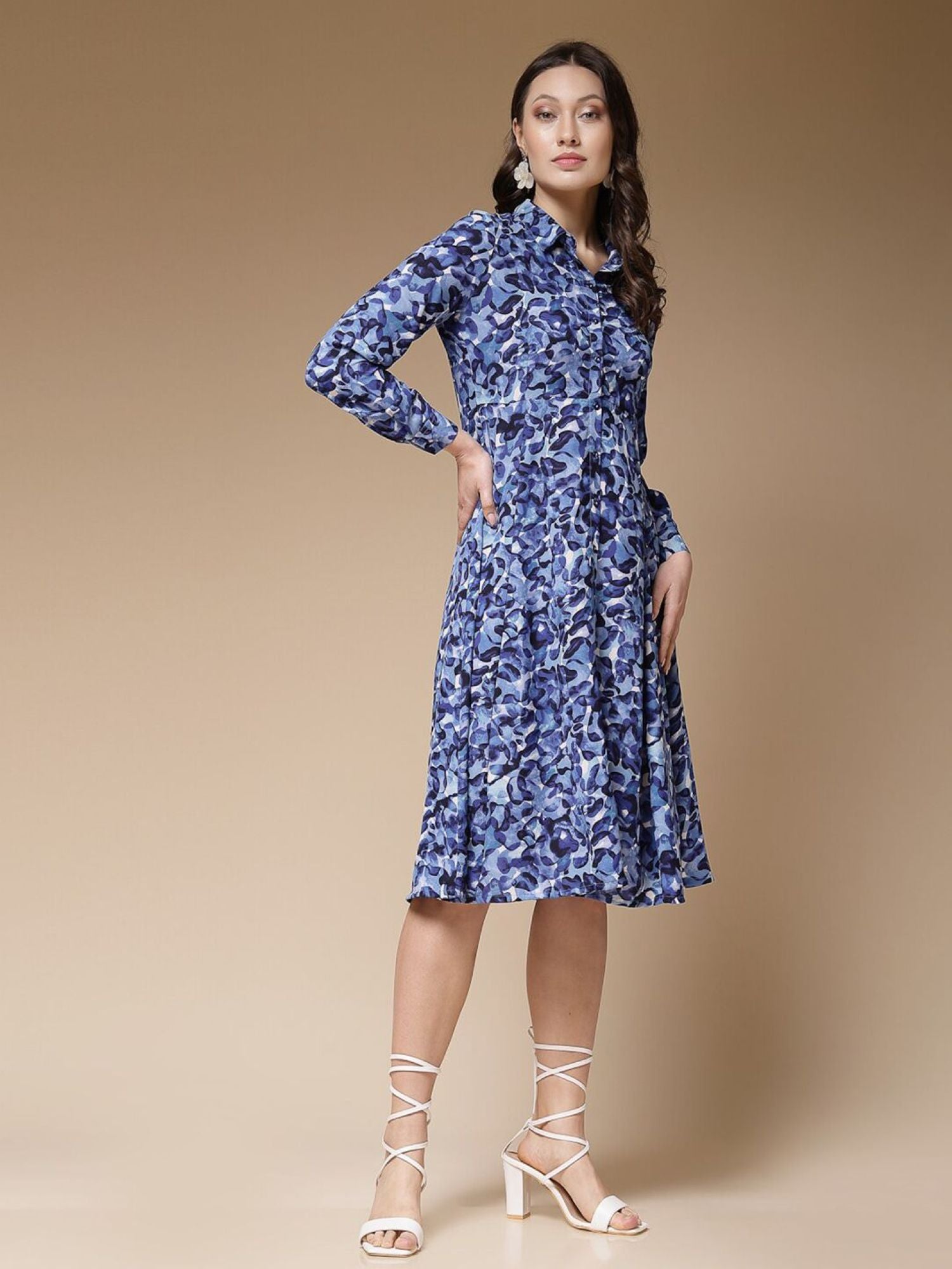Full Sleeves Floral Midi