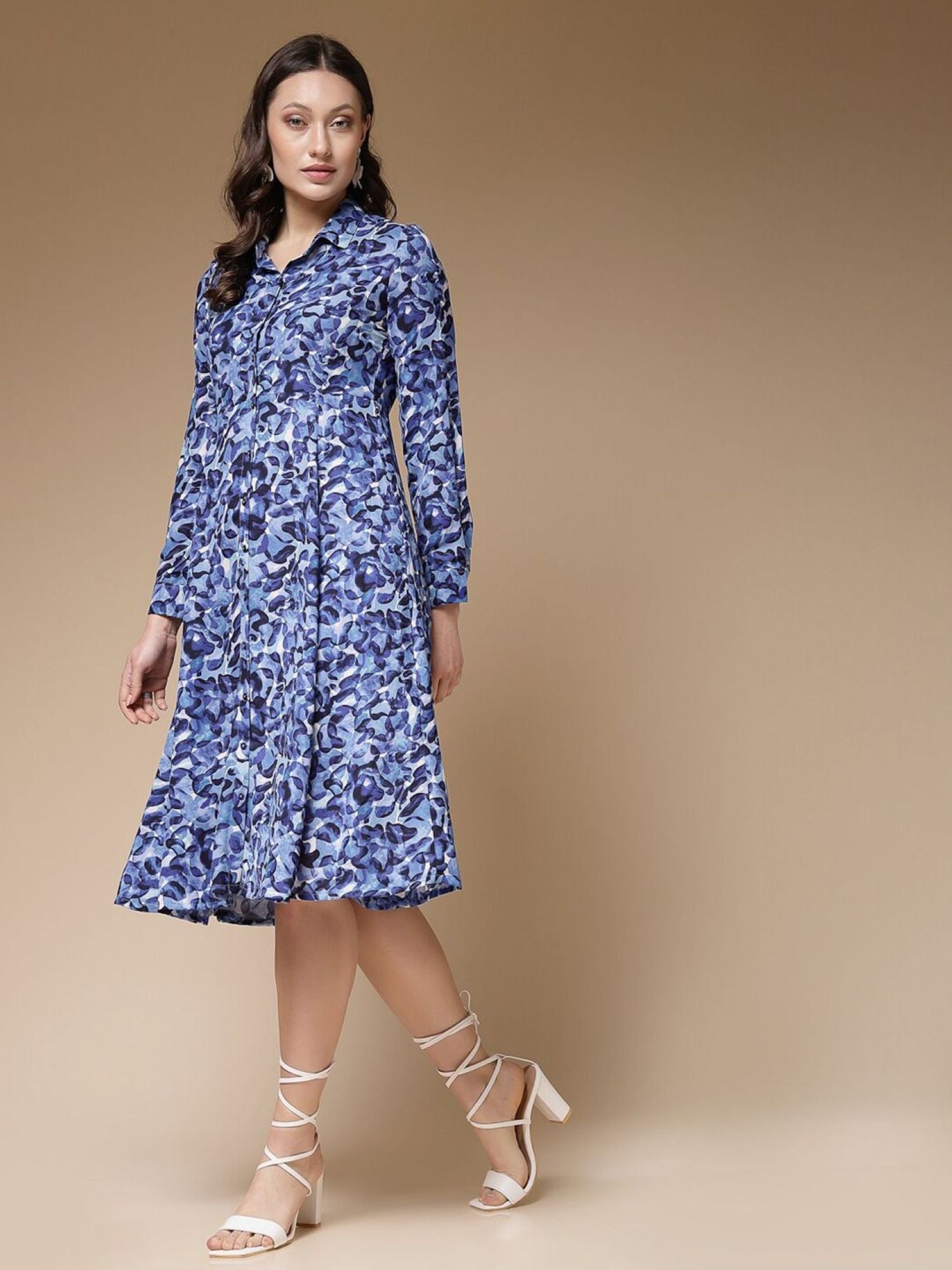 Full Sleeves Floral Midi