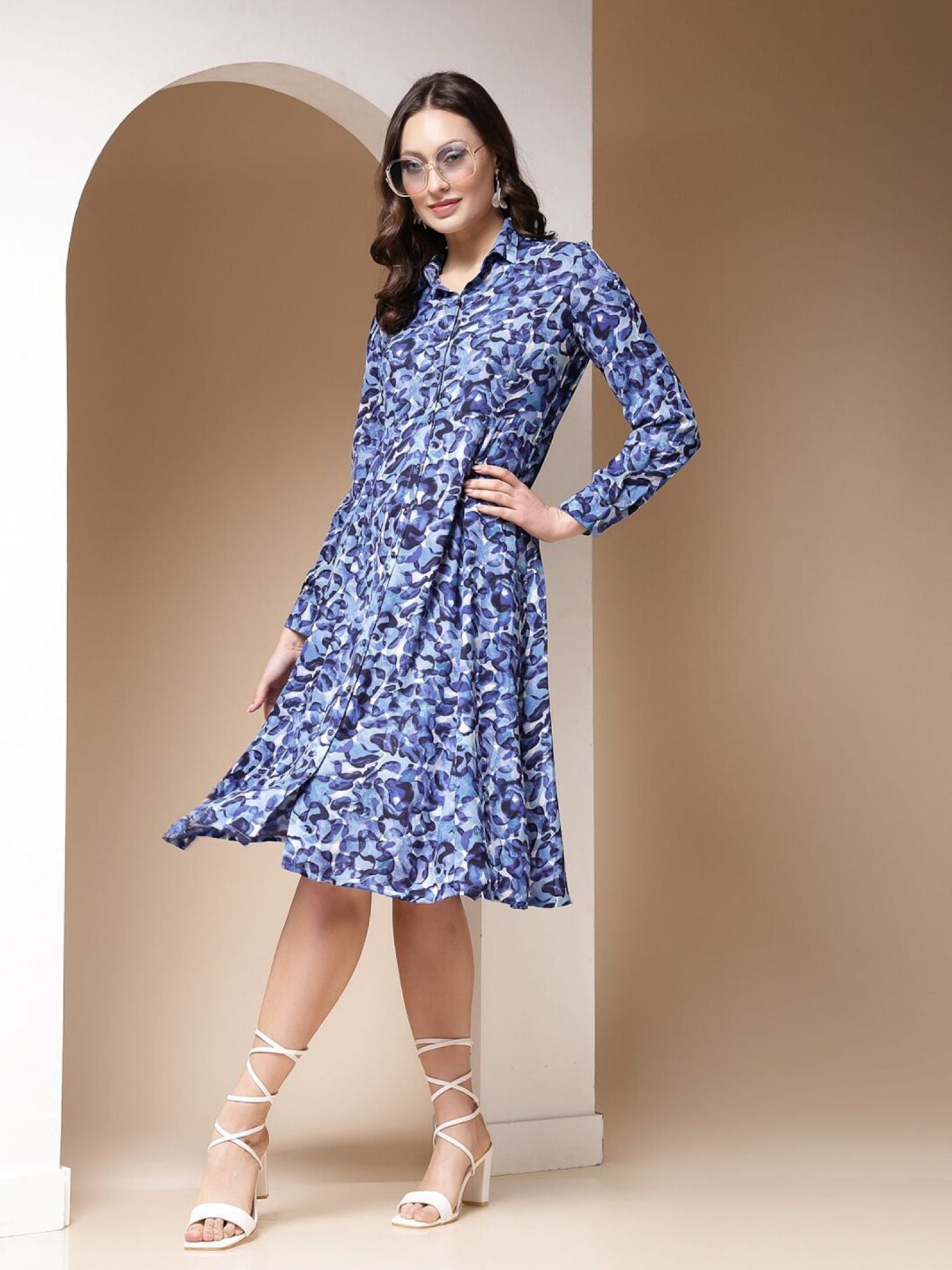 Full Sleeves Floral Midi