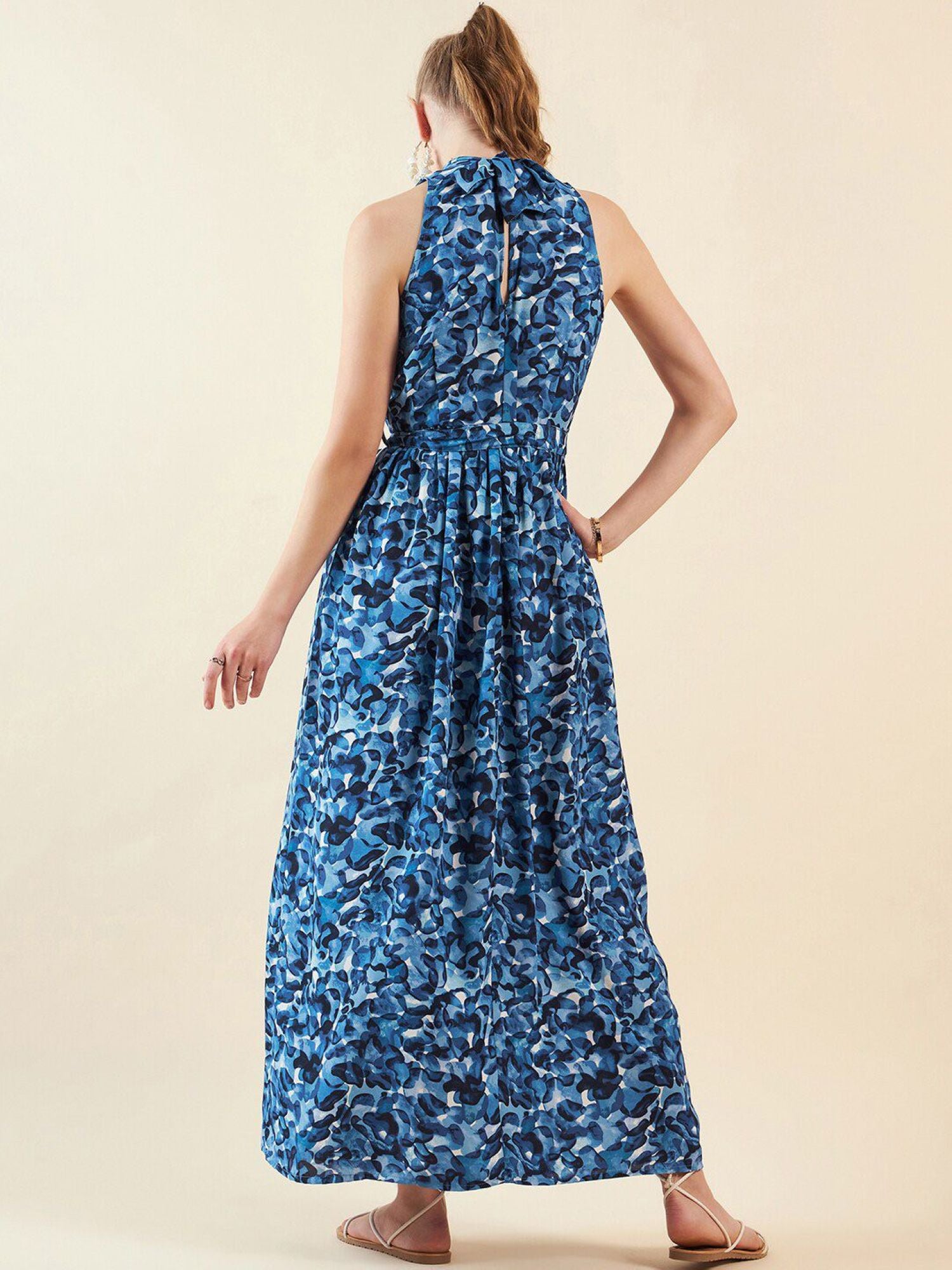 Sleeveless Maxi with Mock Neck